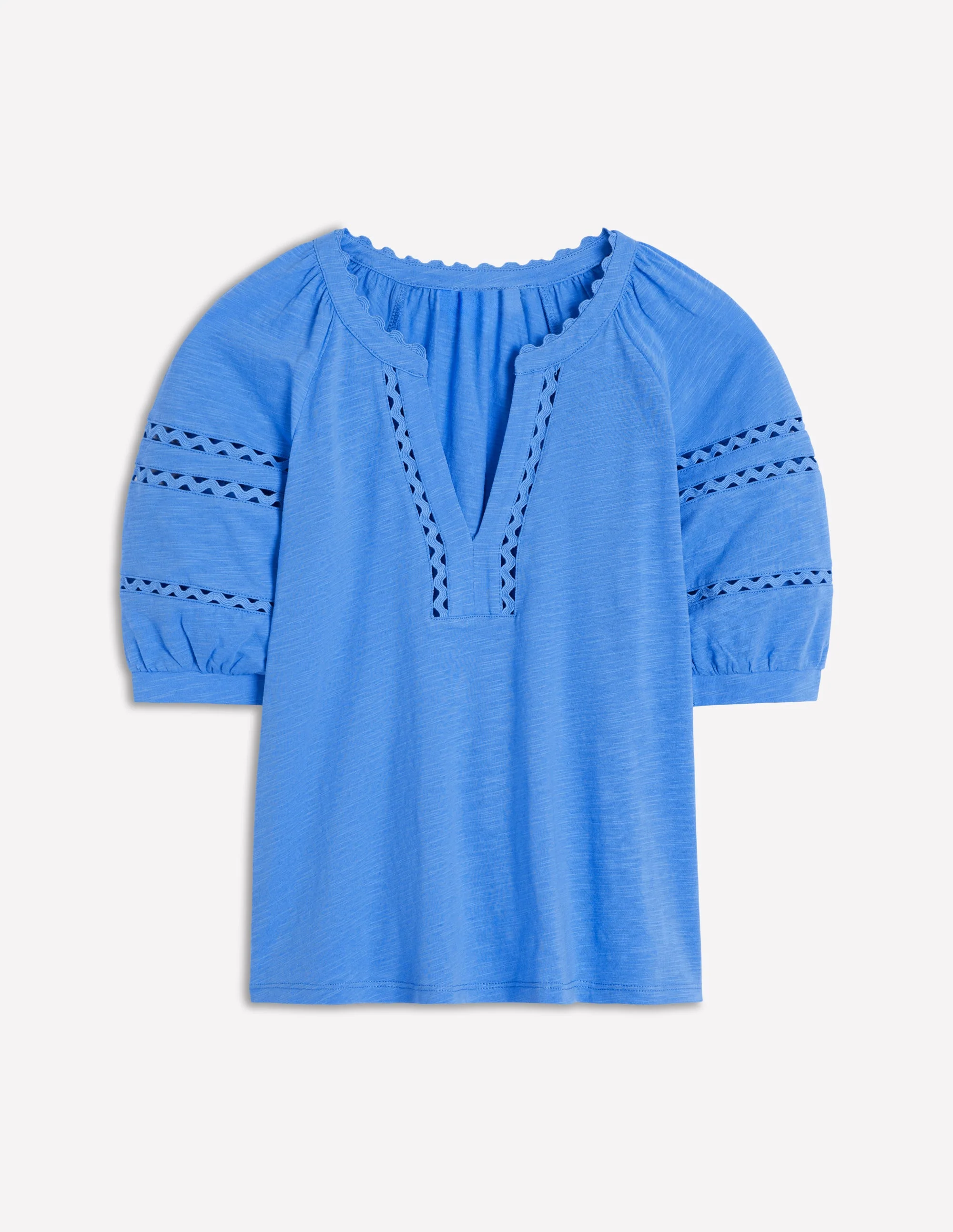 Maisy Rikrak Trim Top-Ocean Blue - Image 7