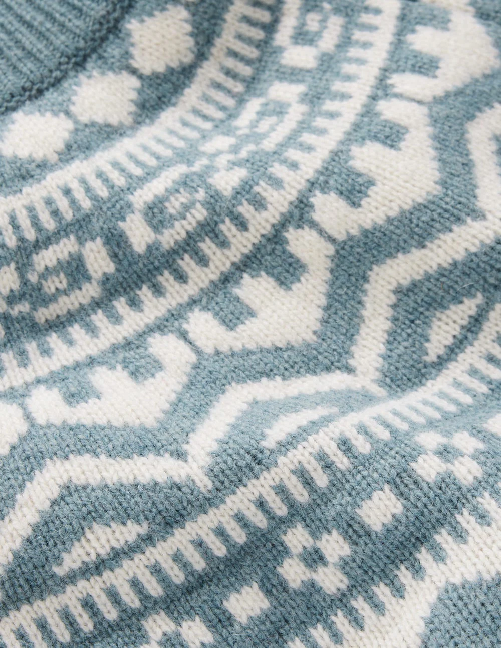 Marion Merino Rib Neck Sweater-Cloud Blue, Fair Isle - Image 7