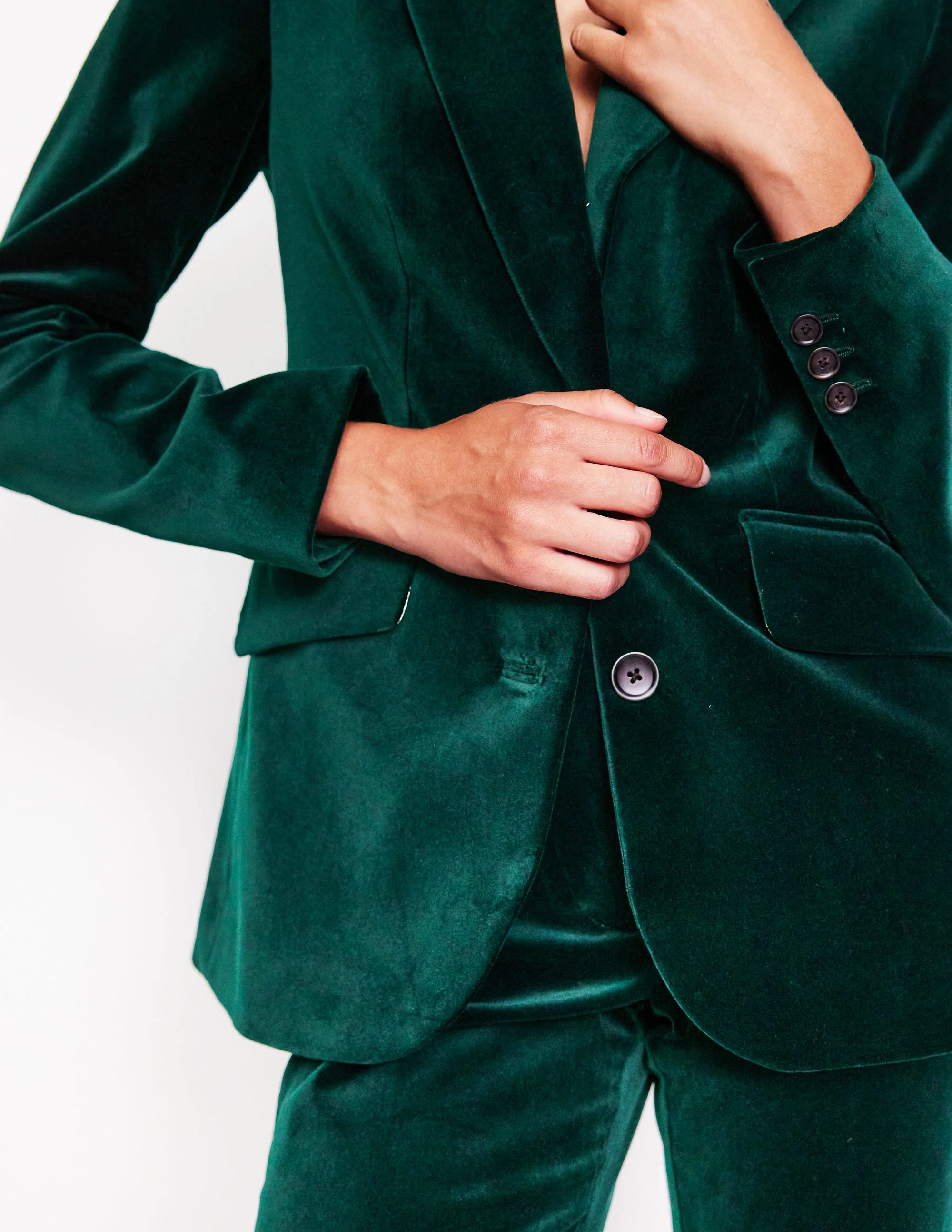 Marylebone Velvet Blazer-Ponderosa Pine - Image 2