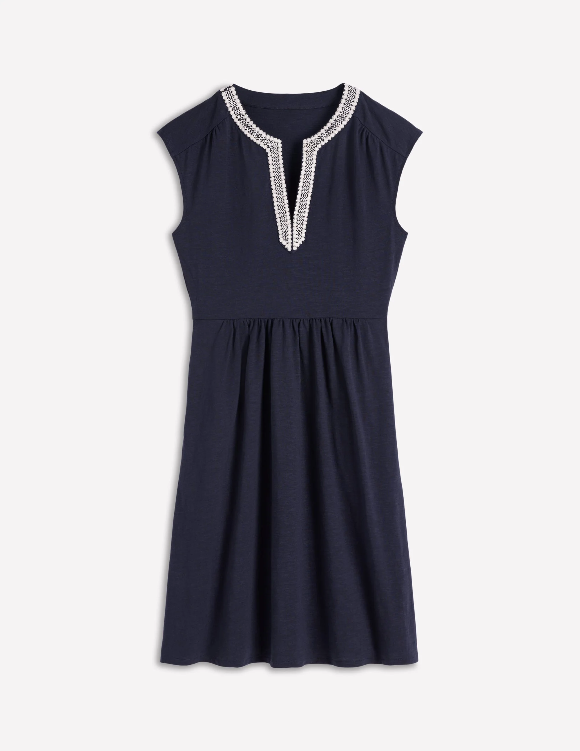 May Jersey Short Dress-Navy - Image 5