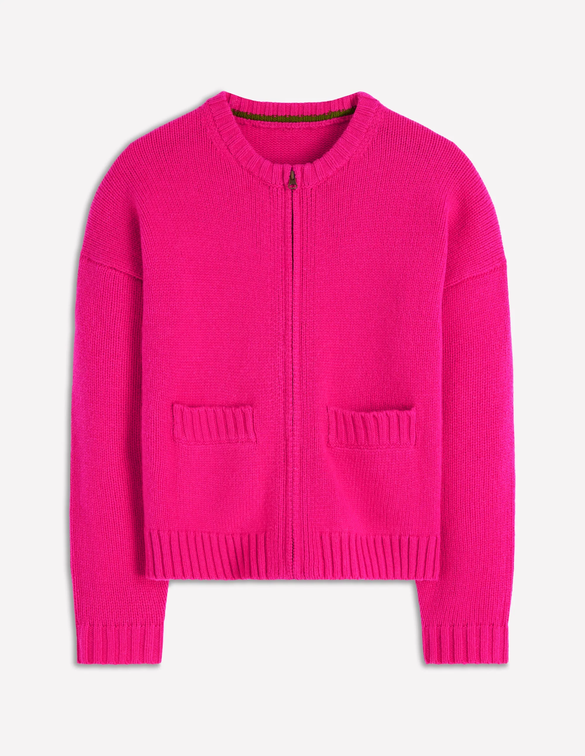 Maya Zip Up Jacket-Flamboyant Pink - Image 5
