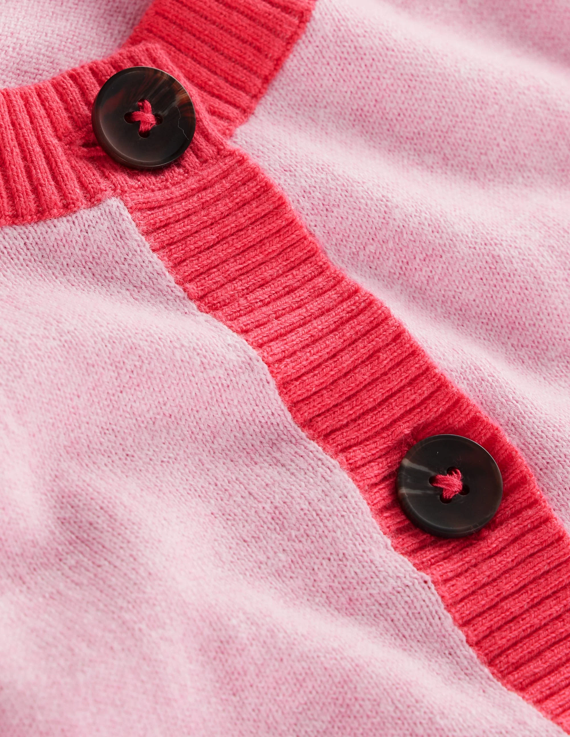 Meg Raglan Sleeve Cardigan-Soft Pink, Colourblock - Image 6