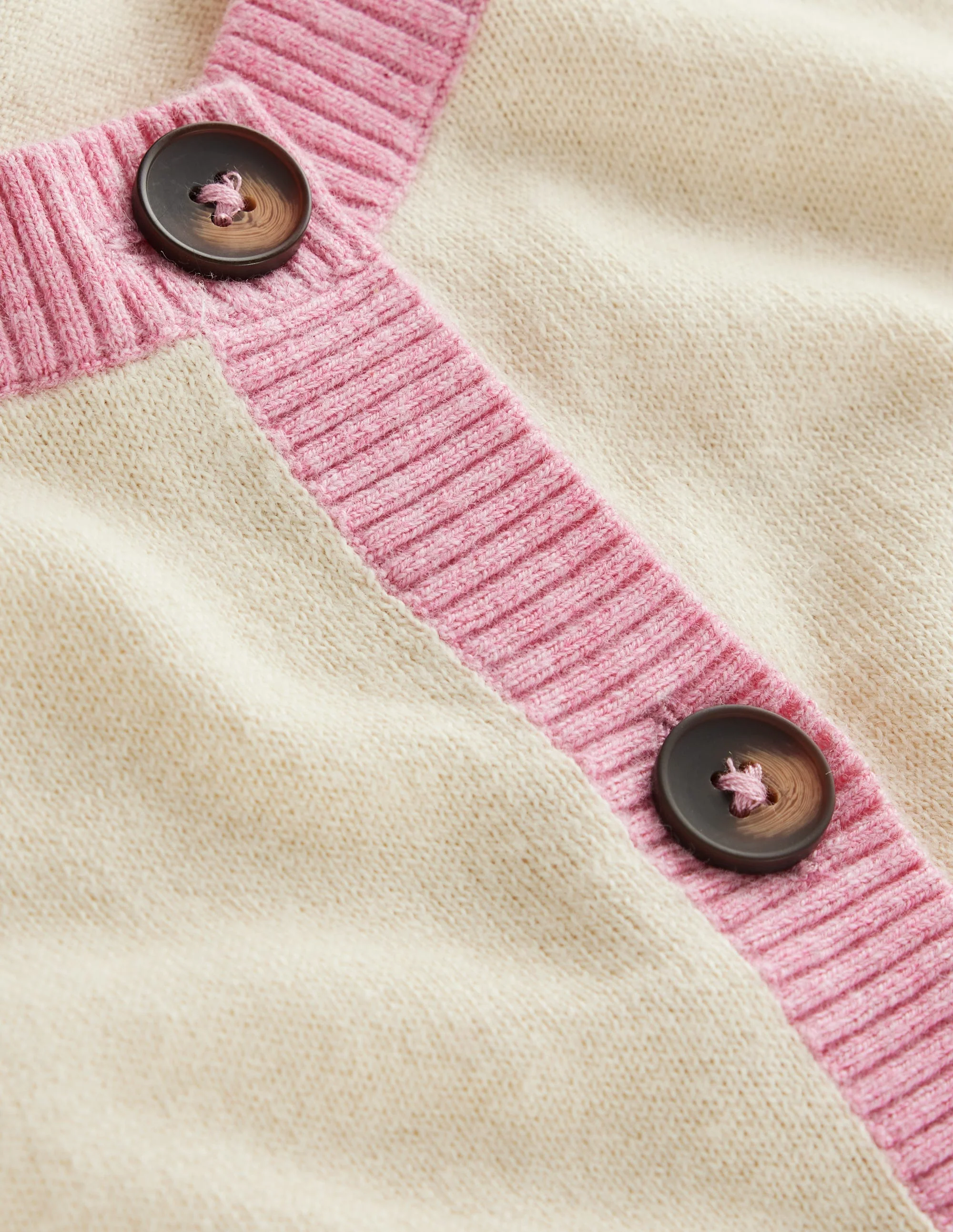 Meg Raglan Sleeve Cardigan-Warm Ivory, Colourblock - Image 6