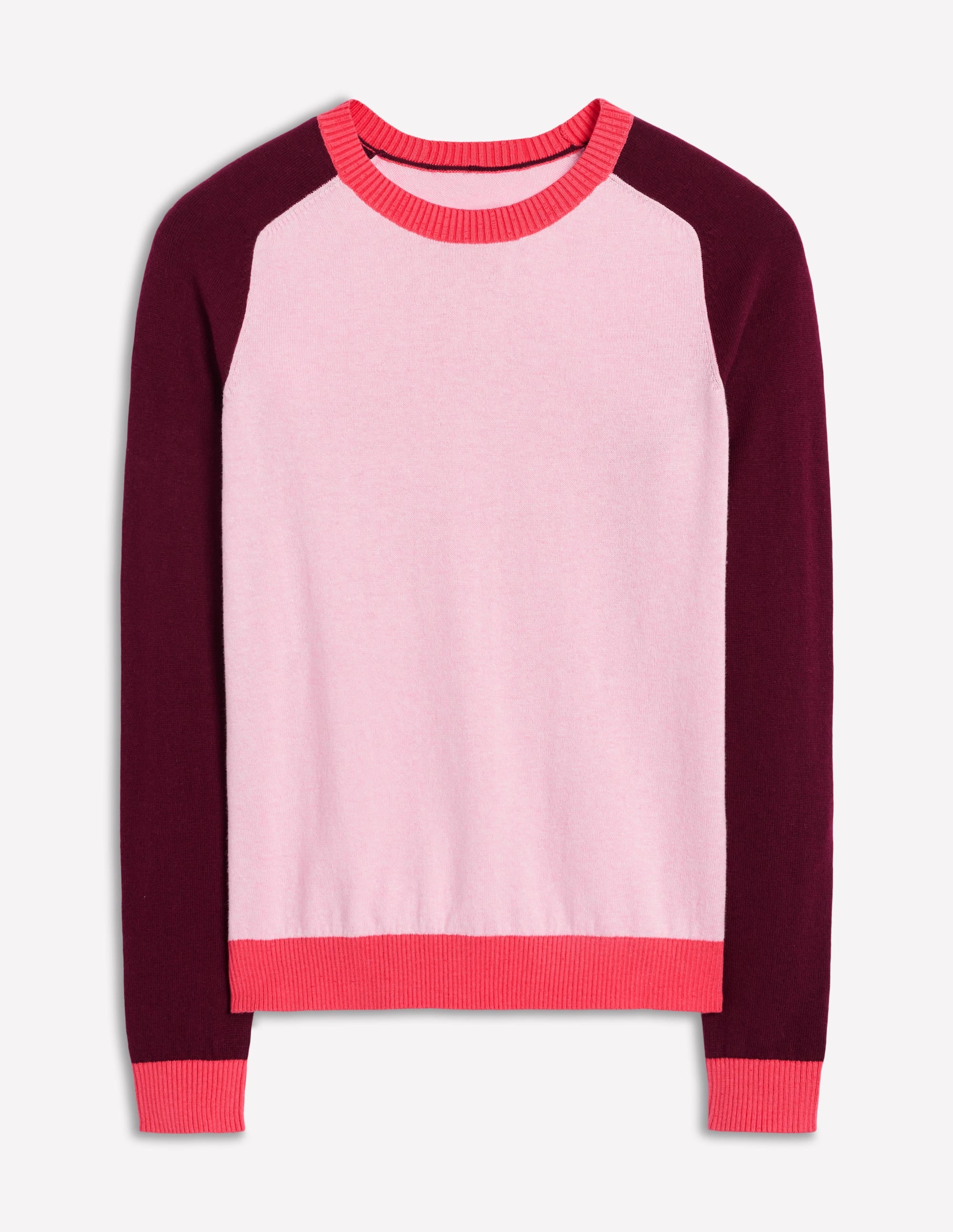 Meg Saddle Sleeve Sweater-Soft Pink, Colourblock - Image 5