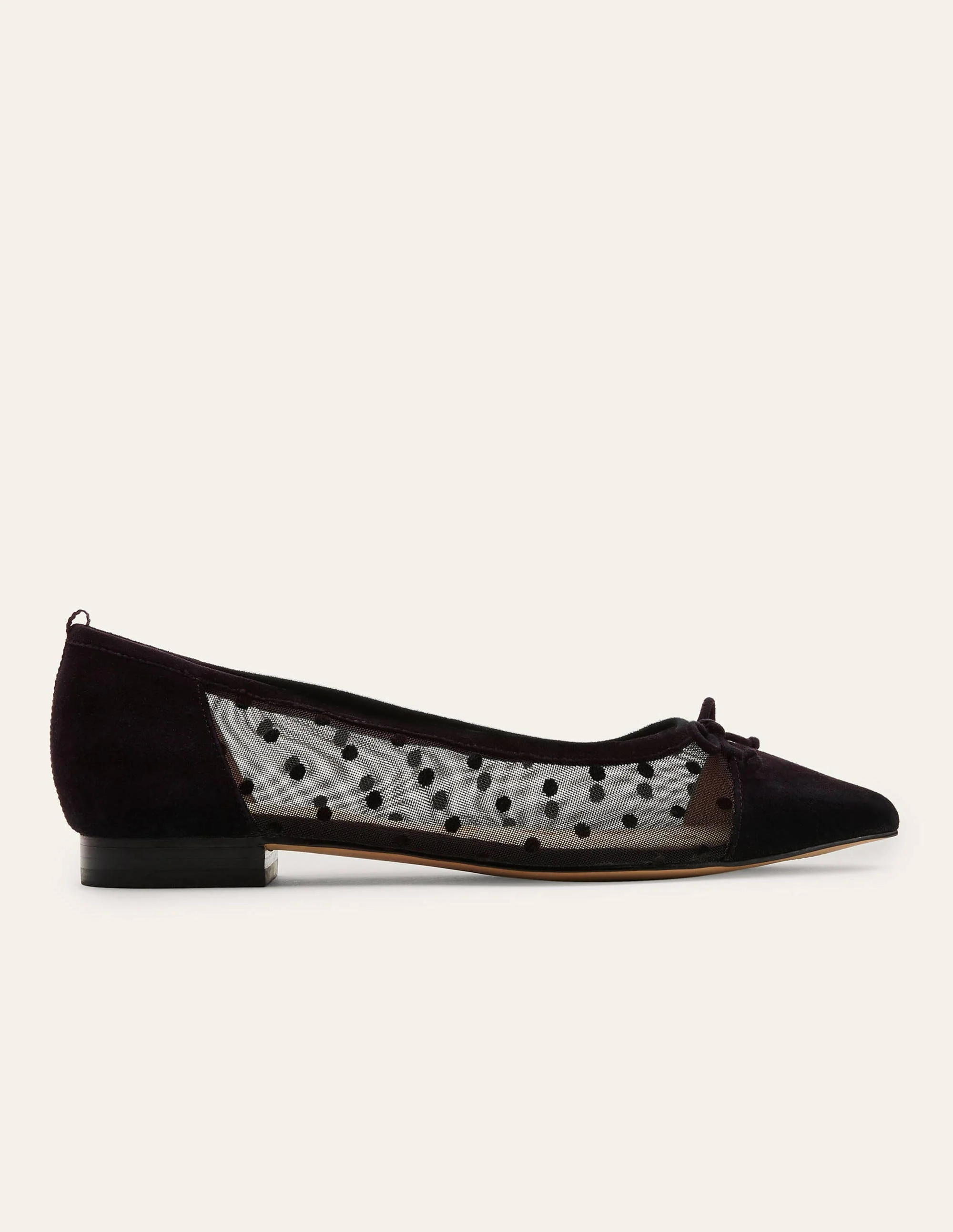 Mesh Detail Ballerina-Black - Image 2