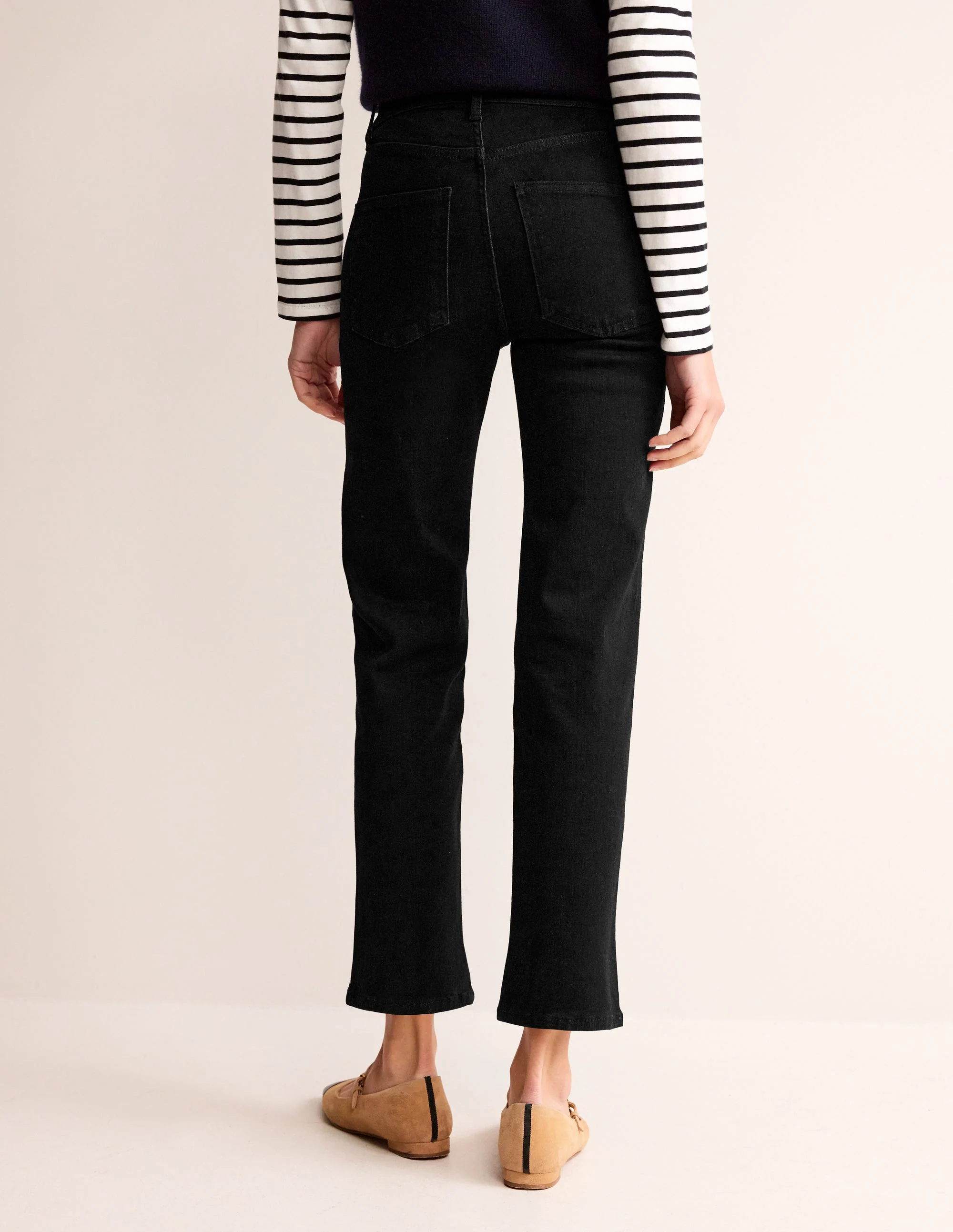 Mid Rise Slim Leg Jeans-Black - Image 3