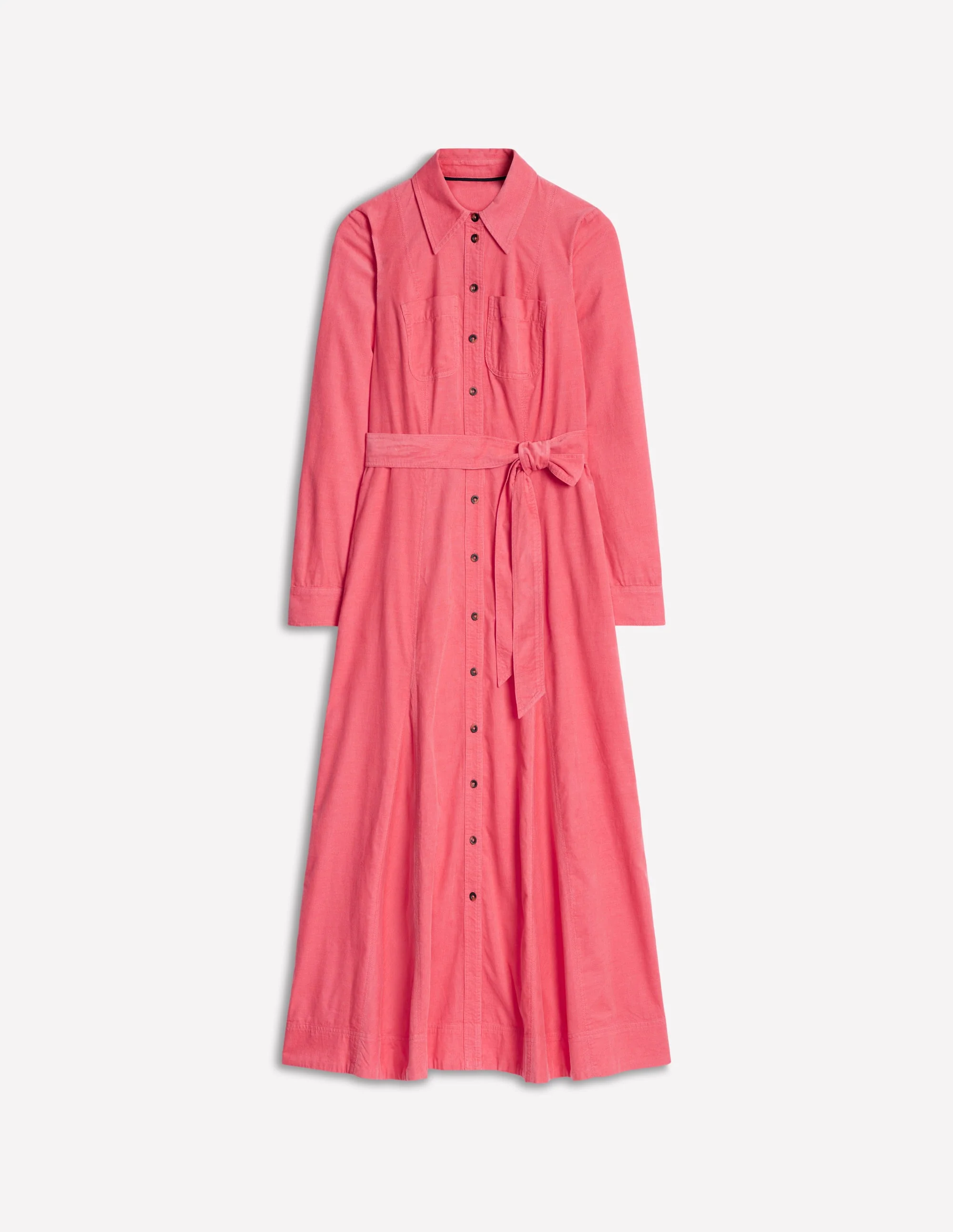 Mila Cord Midi Shirt Dress-Azalea Pink - Image 5