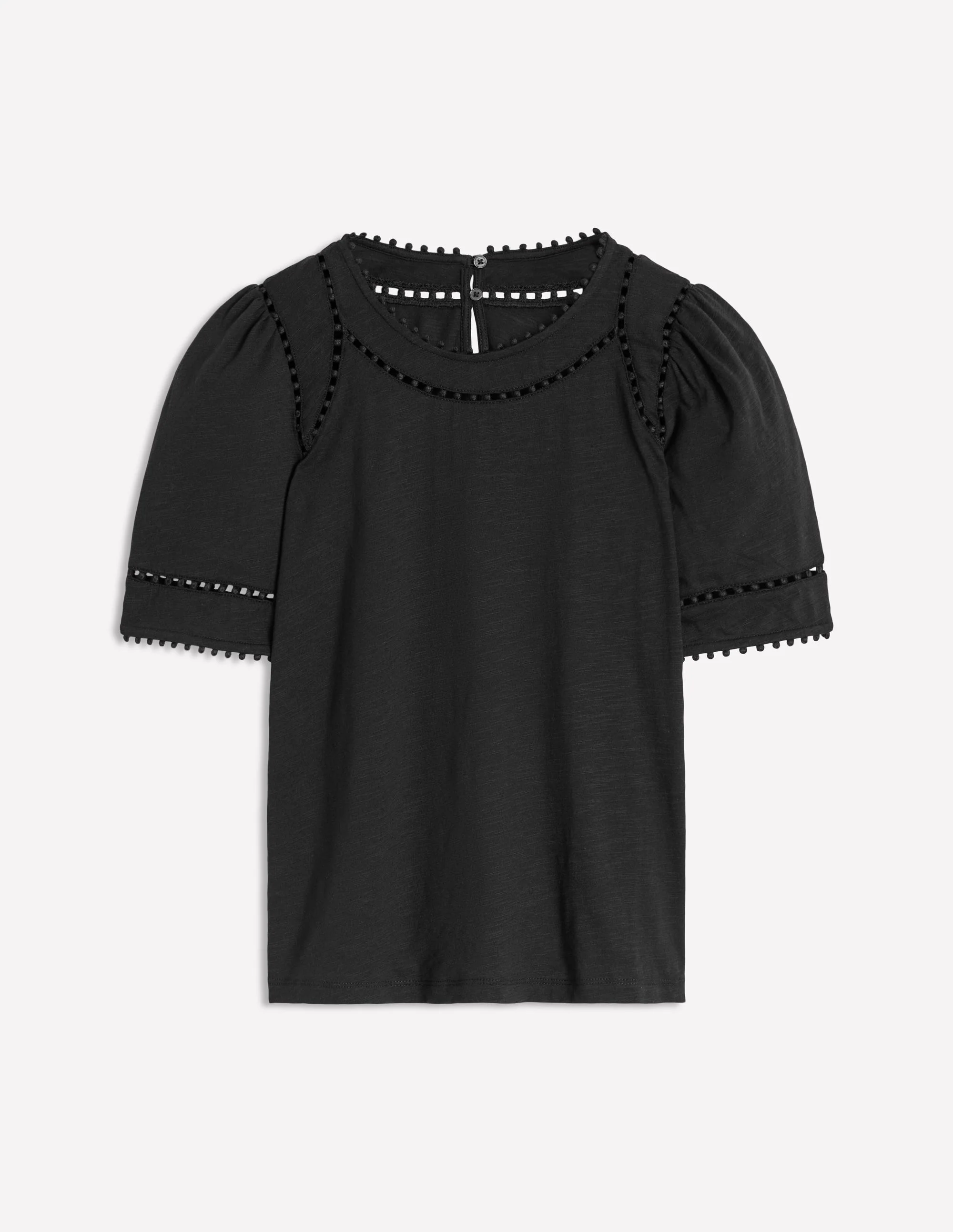 Mila Trim Detail Top-Black - Image 6
