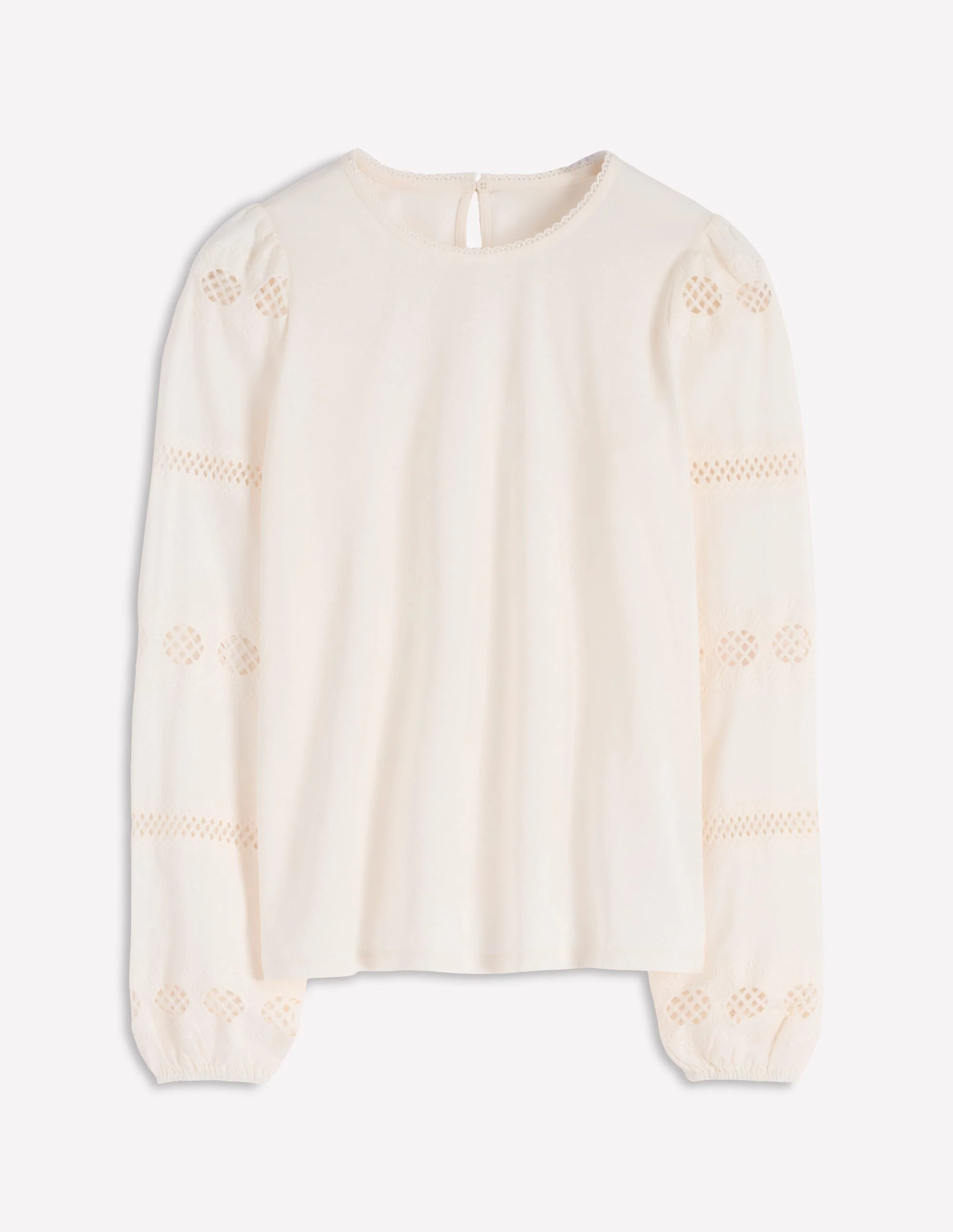 Millie Lace Mix Top-Ivory - Image 6