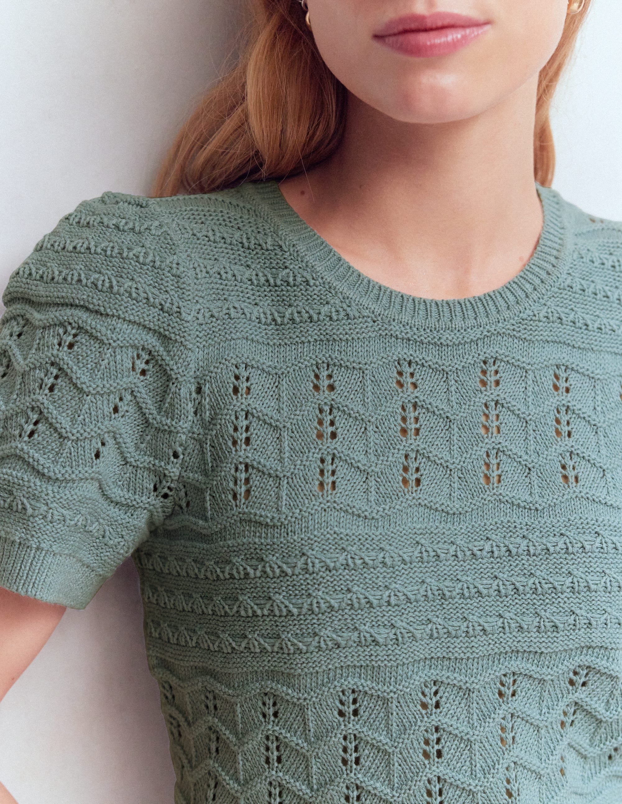 Monica Knitted T-Shirt-Blue - Image 3