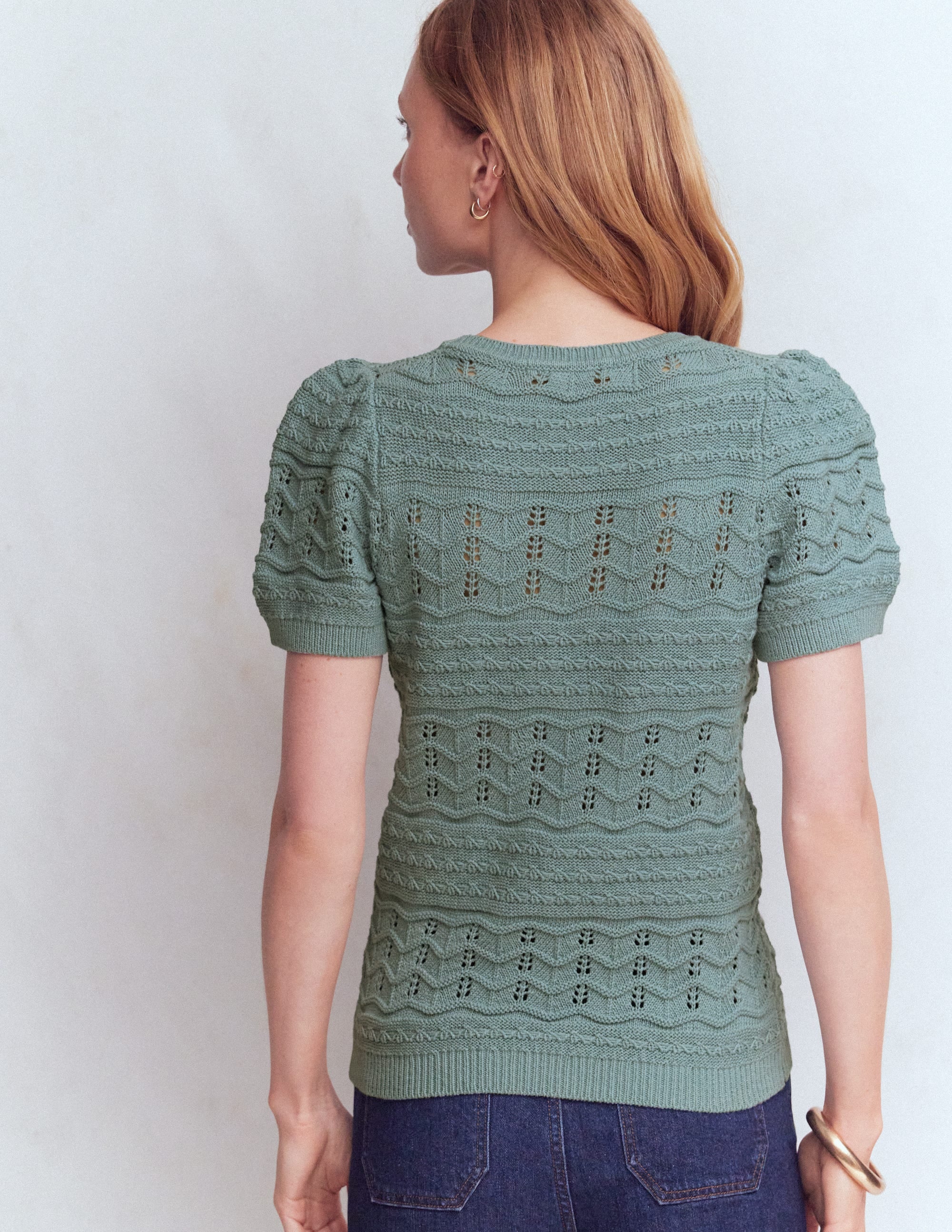 Monica Knitted T-Shirt-Blue - Image 4