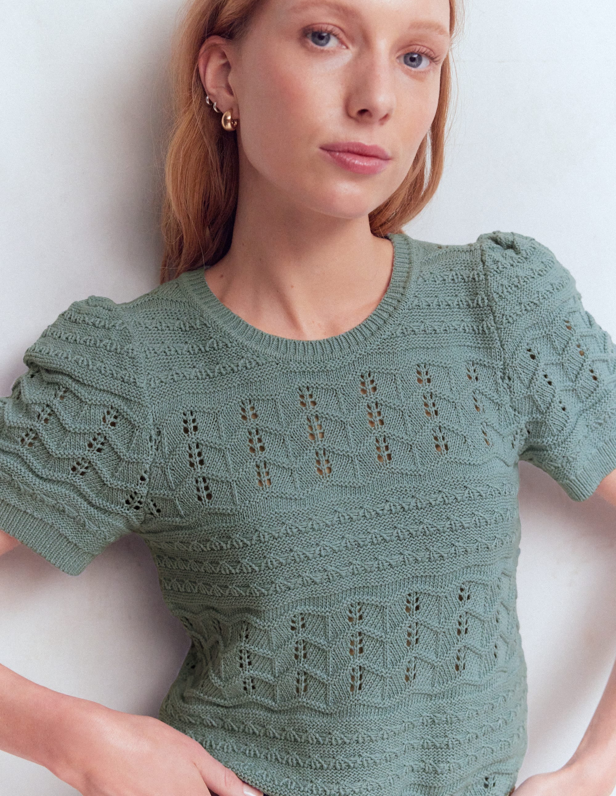 Monica Knitted T-Shirt-Blue - Image 5