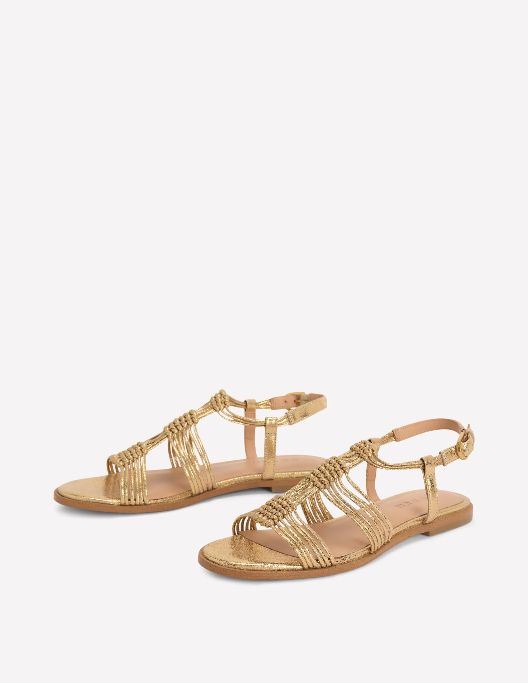 Multi Strap Knot Sandal-Gold - Image 3