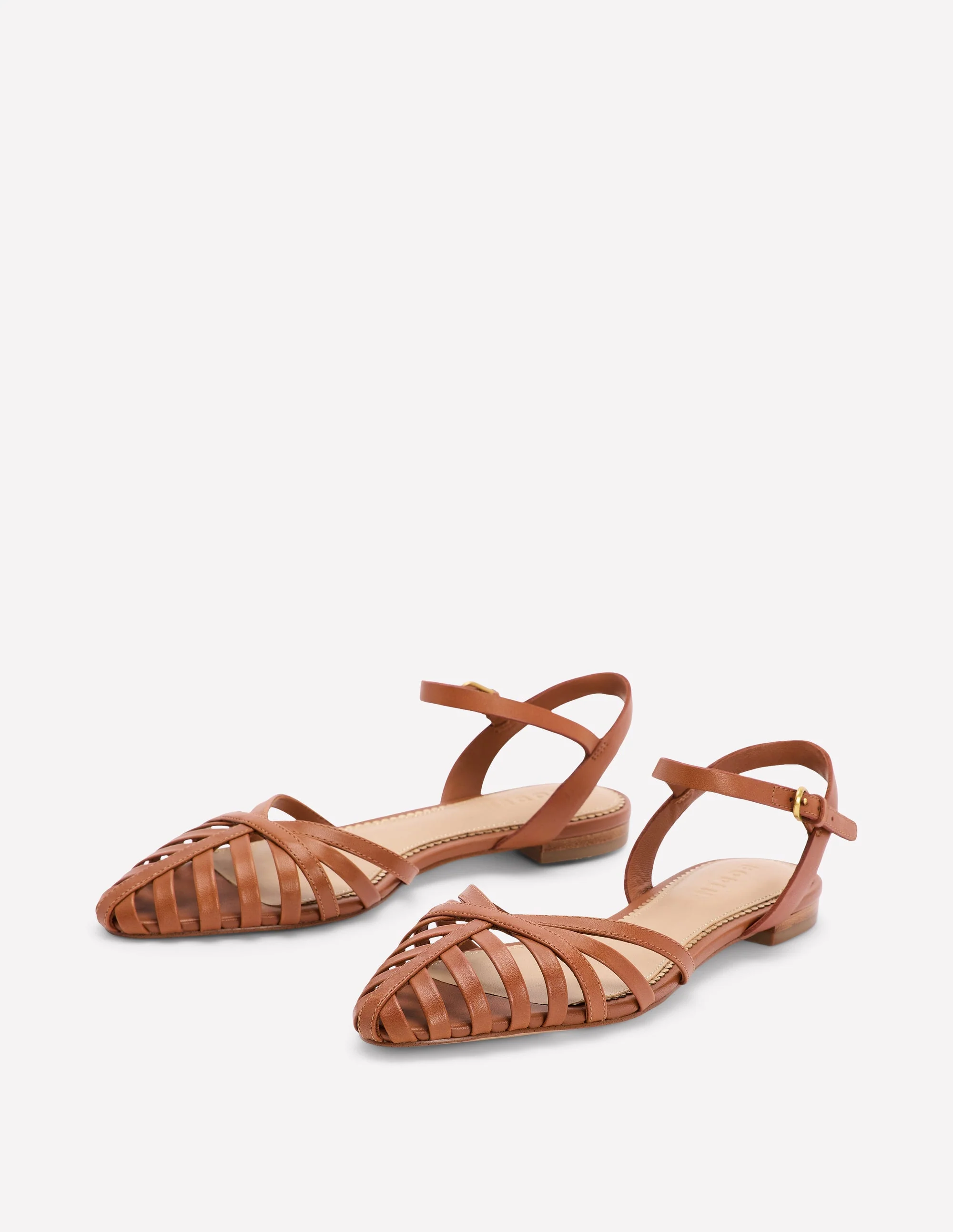 Multi Strap Pointed Sandals-Tan - Image 3