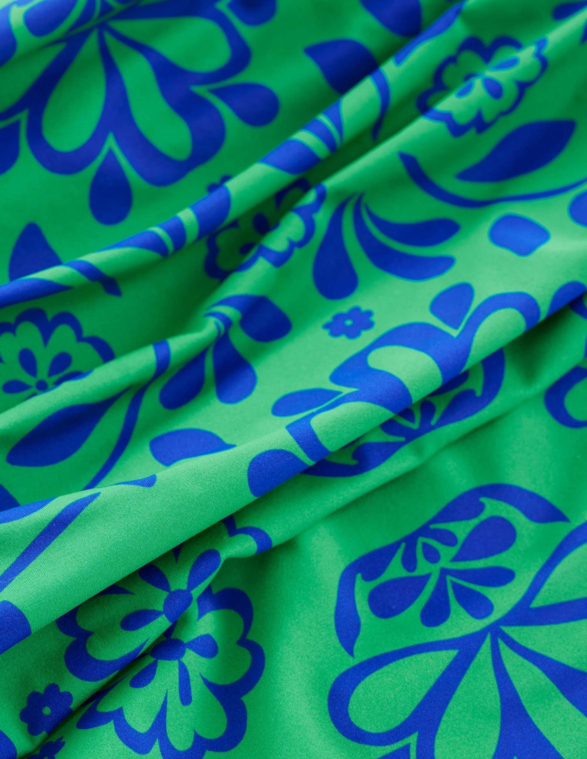 Mykonos Deep V Swimsuit-Green, Structured Meadow - Image 7