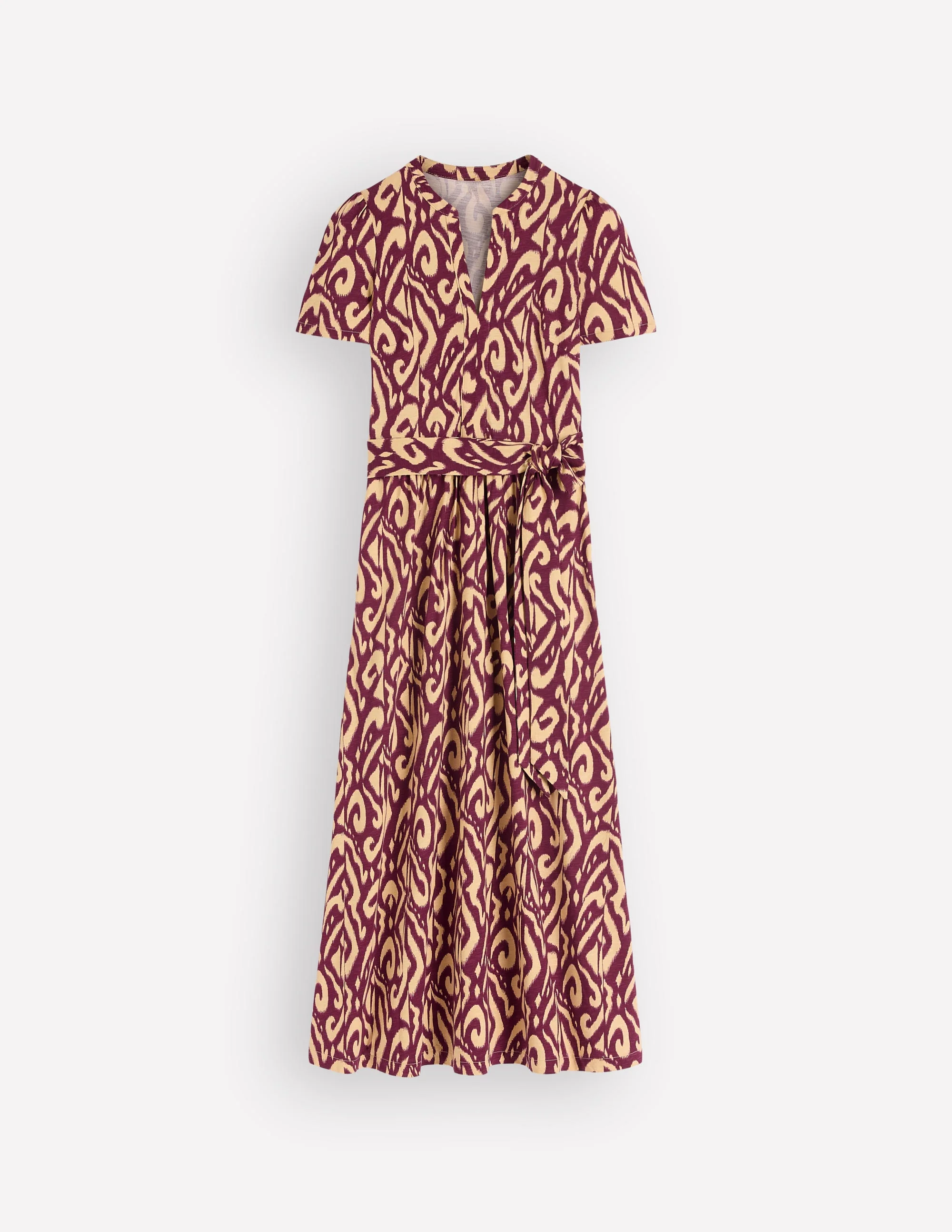 Naomi Jersey Midi Dress-Deep Wisteria, Ikat - Image 7