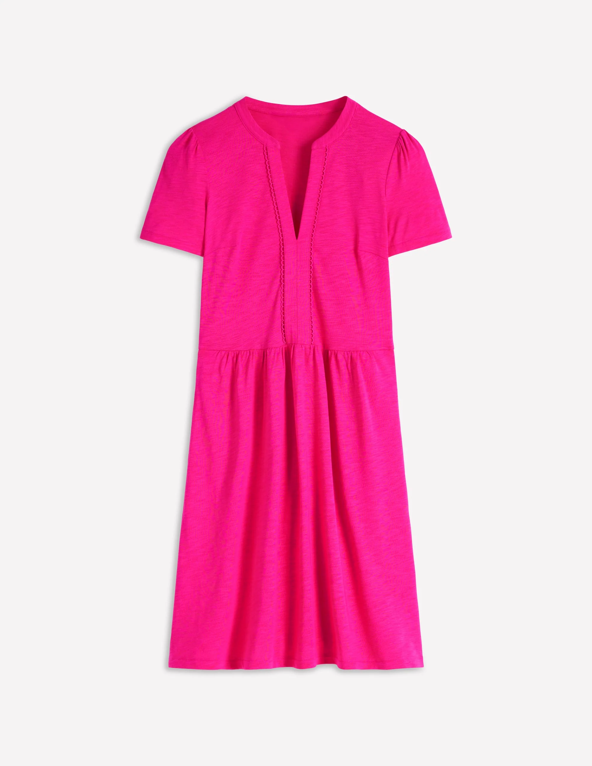 Naomi Short Jersey Dress-Pink Peony - Image 6