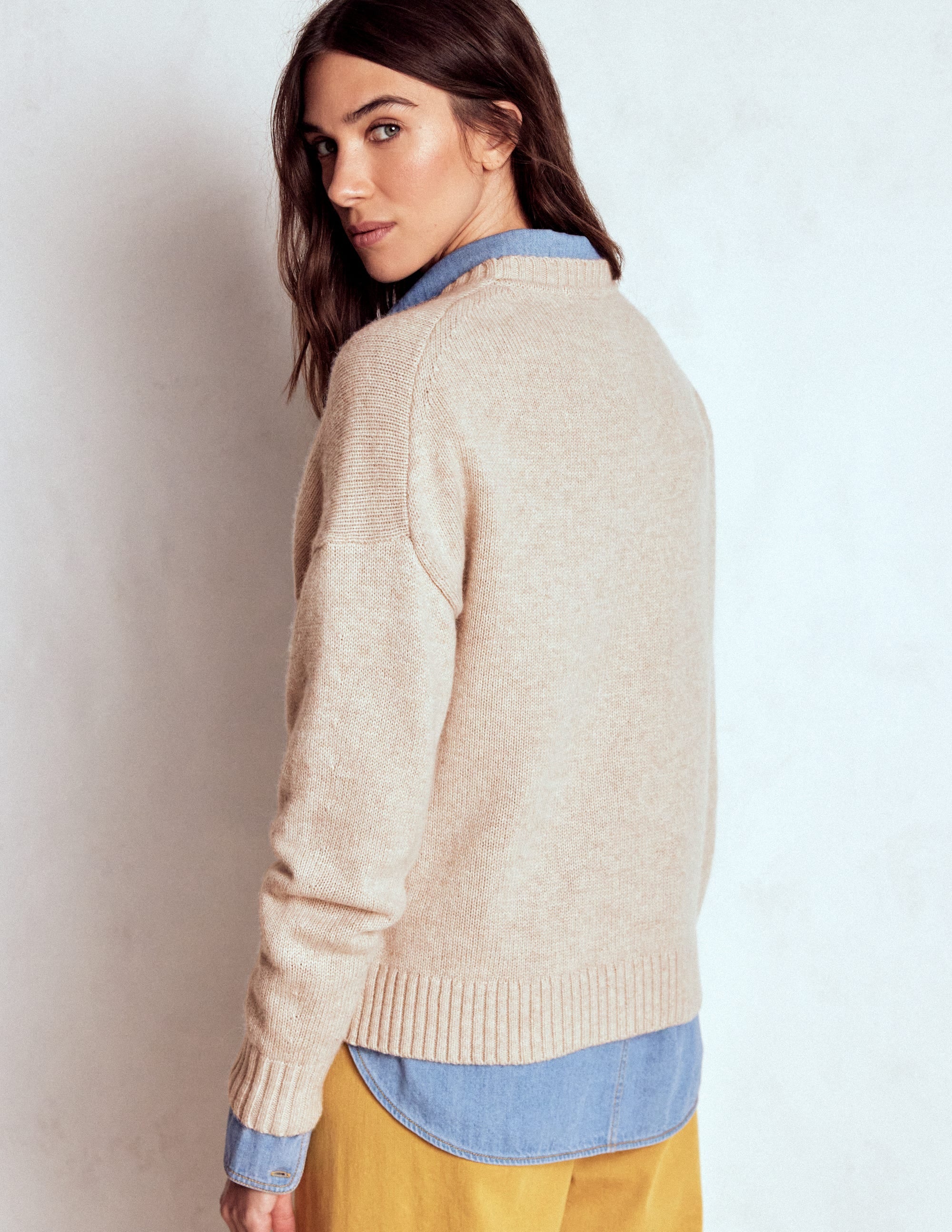 Natalie Embroidered Sweater-Oatmeal Melange, Daschund - Image 3