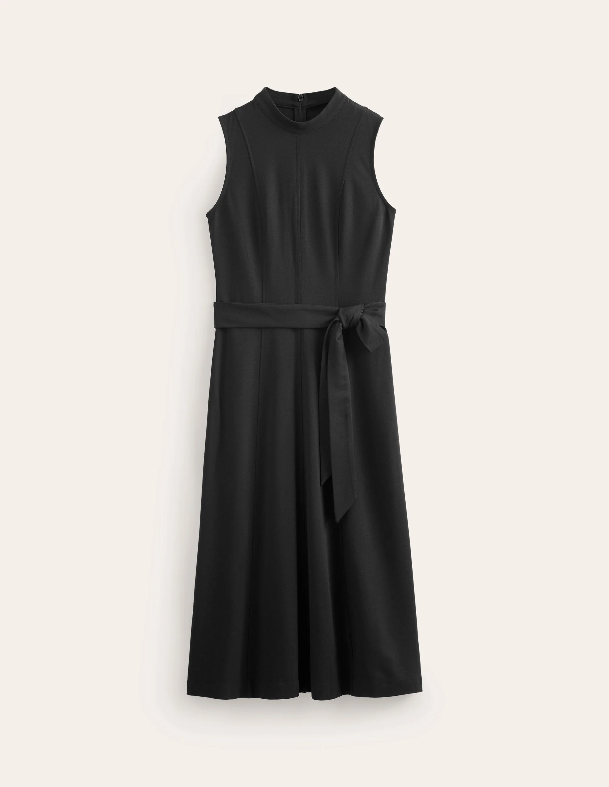 Nicola High Neck Ponte Dress-Black - Image 5