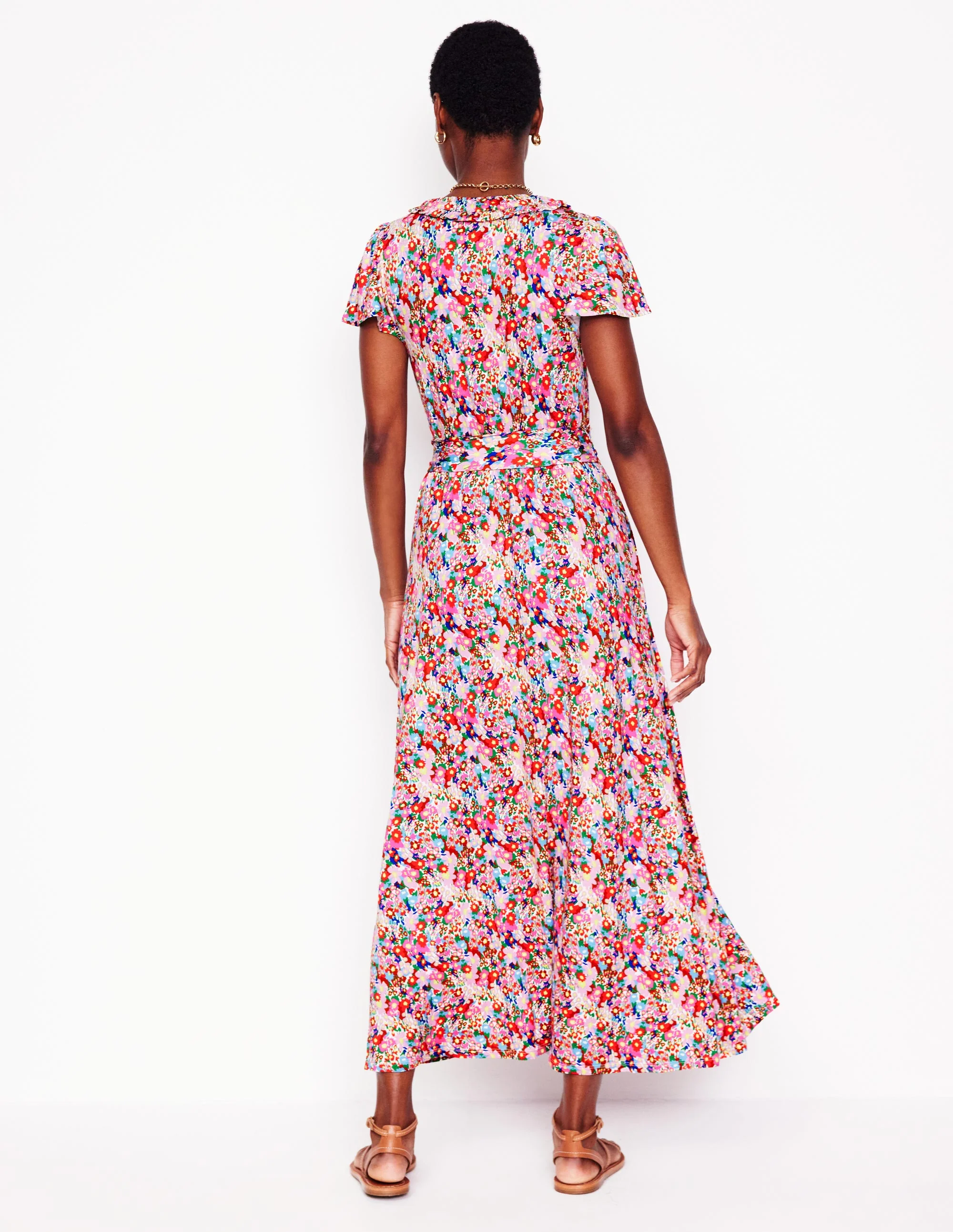 Nicola Jersey Tea Dress-Multi, Wildflower Garden - Image 5