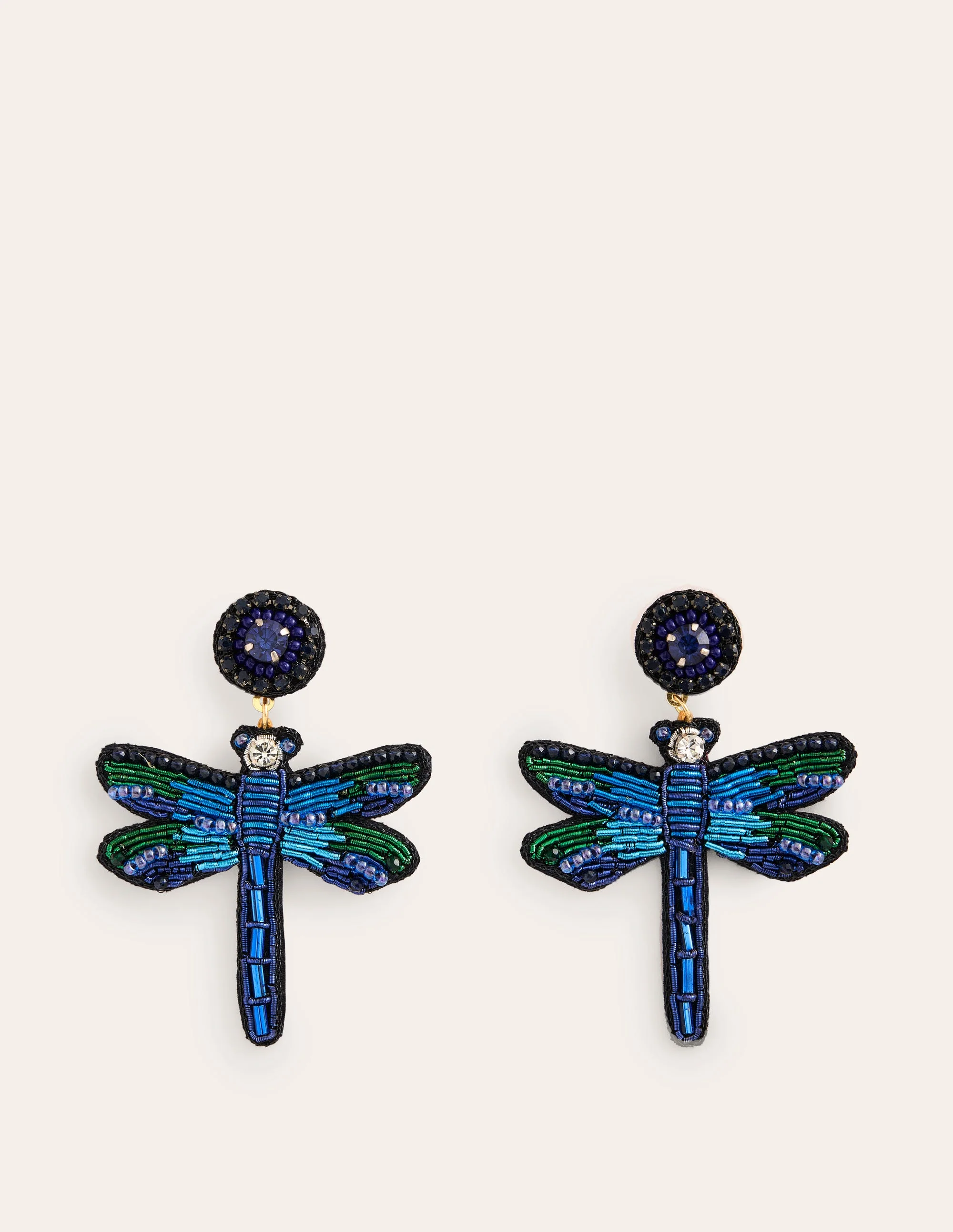 Novelty Beaded Earrings-Dragonfly - Image 2