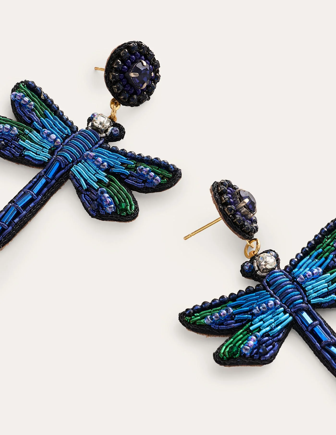Novelty Beaded Earrings-Dragonfly - Image 4