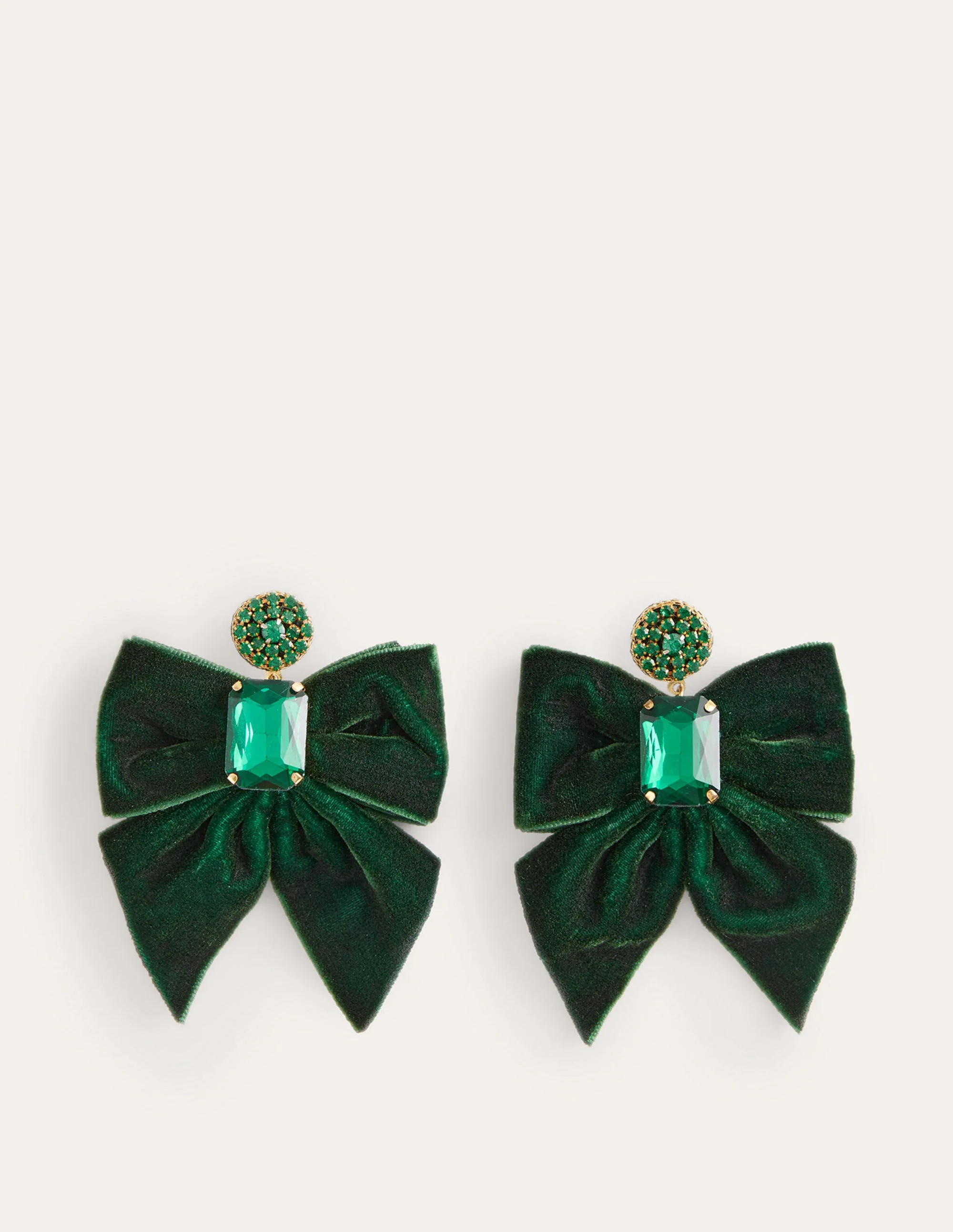 Party Bow Earrings-Chatsworth Green - Image 2
