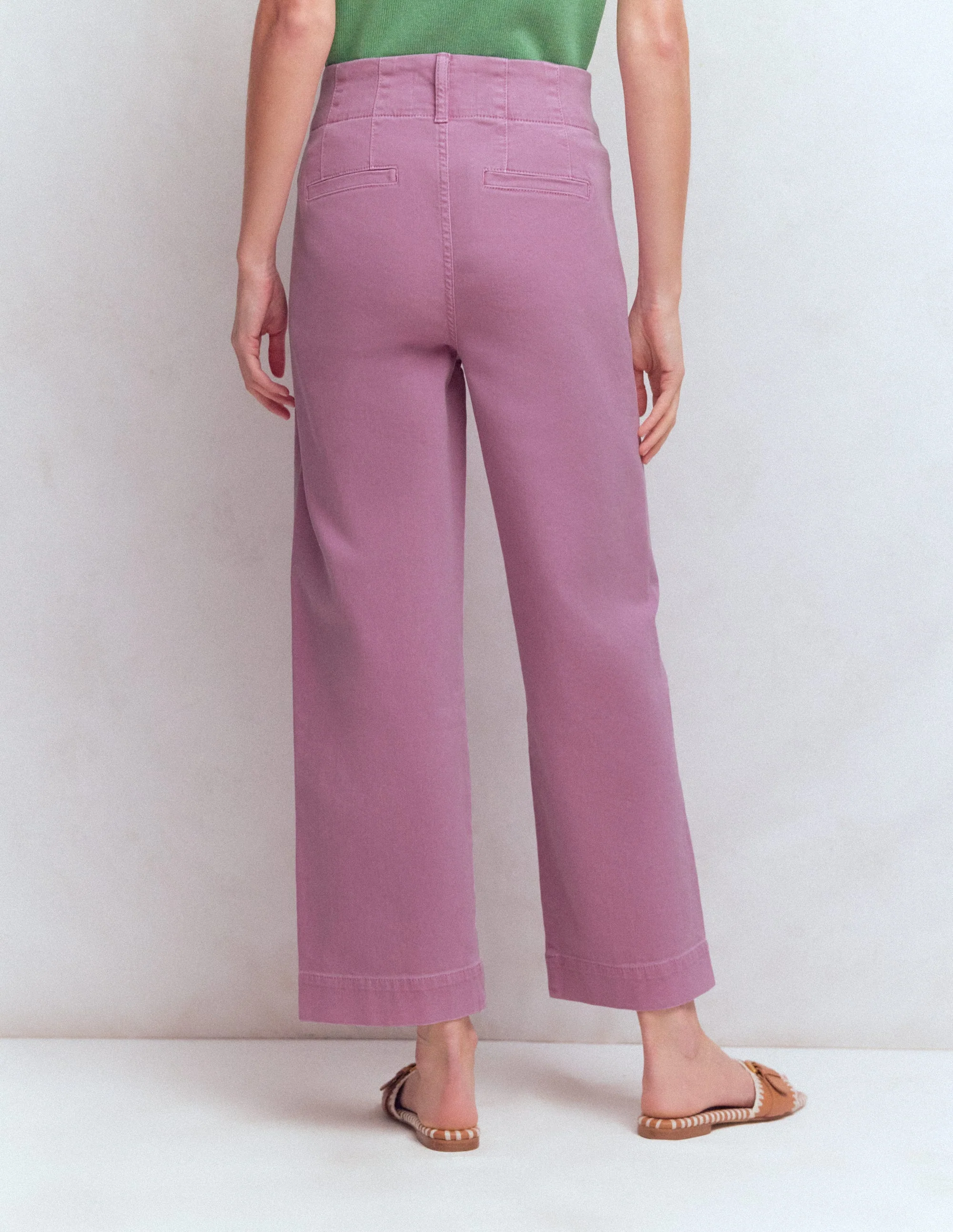 Patch Pocket Cropped Pants-Clover Purple - Image 3