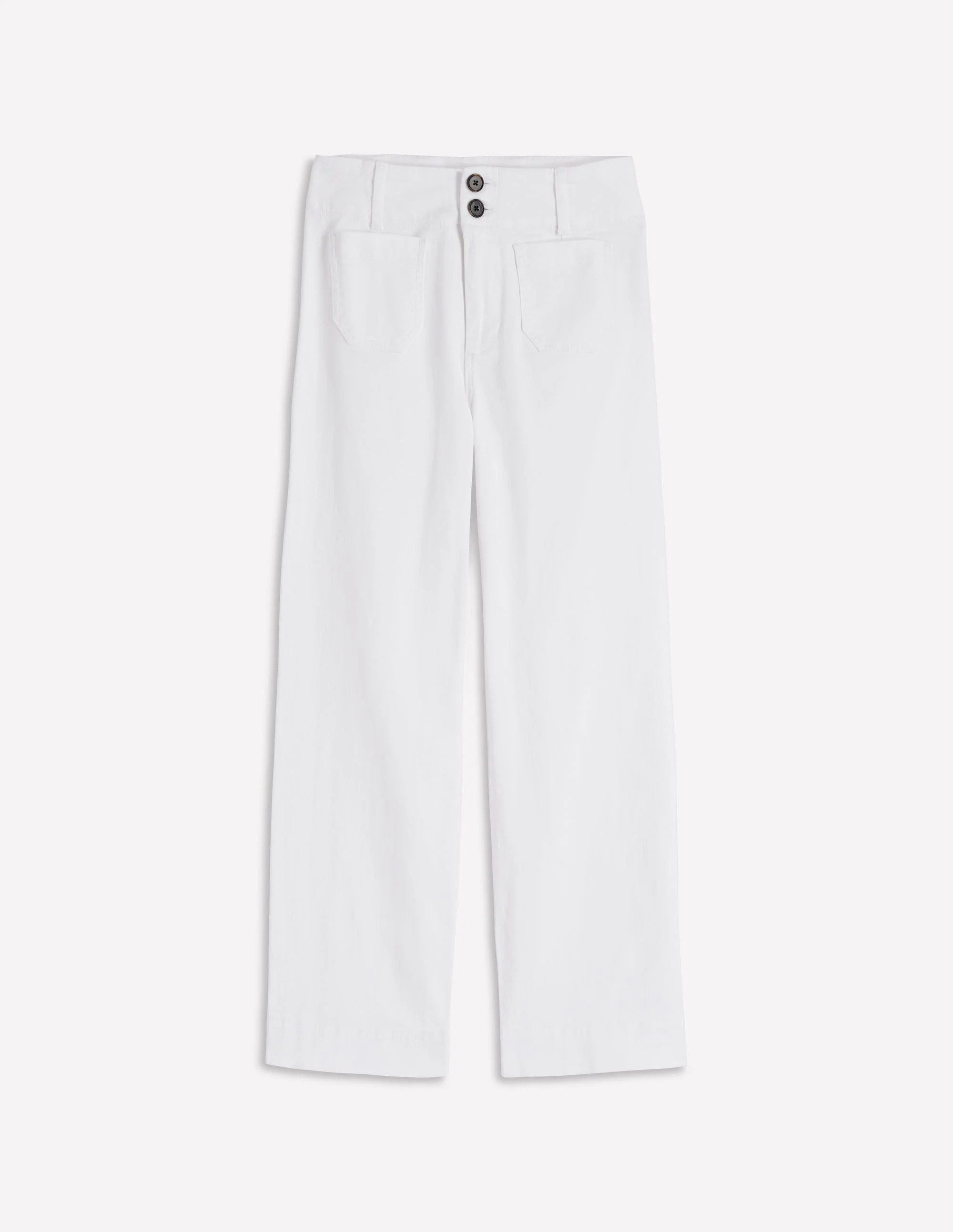 Patch Pocket Cropped Pants-White - Image 6