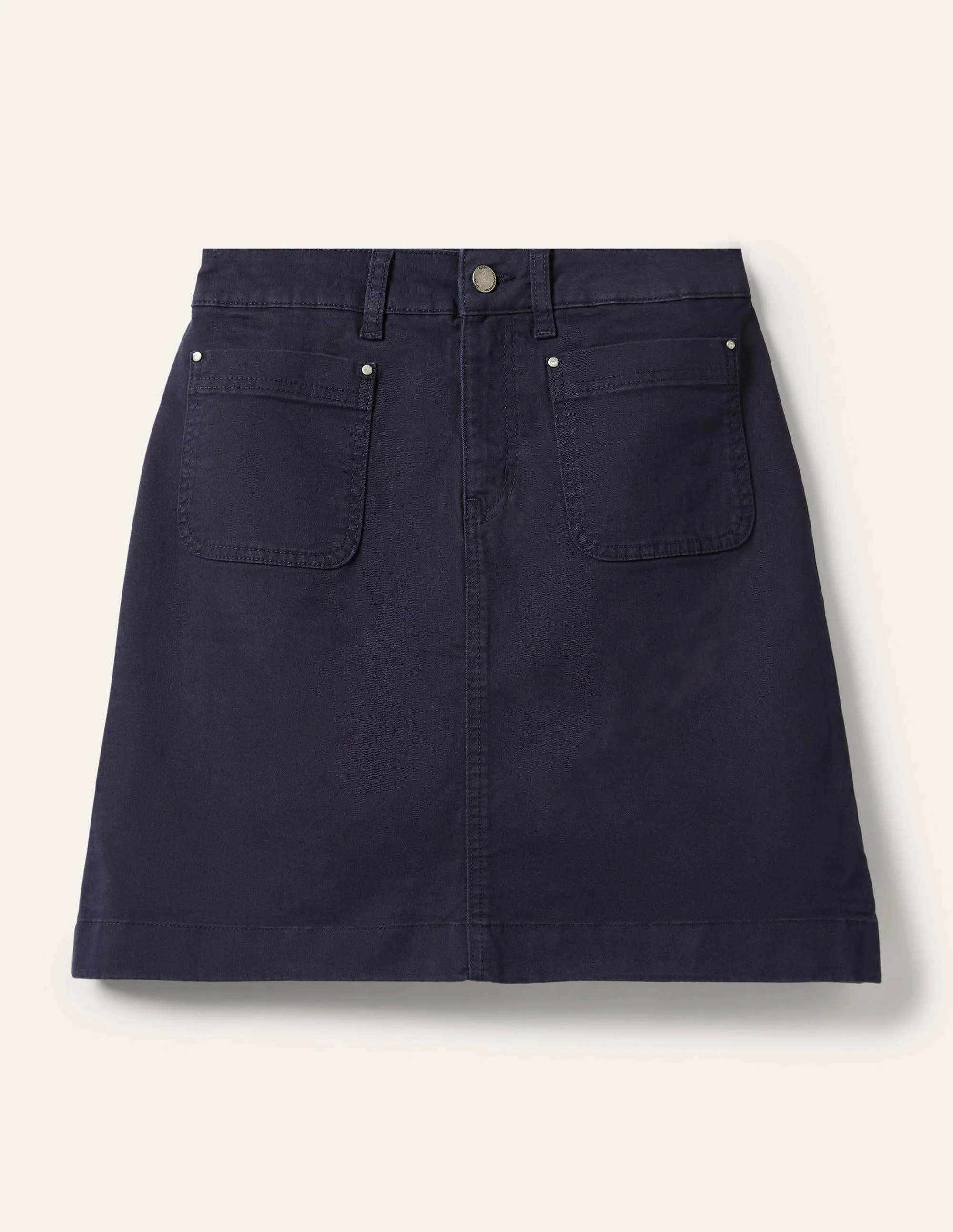 Patch Pocket Skirt-Navy - Image 5