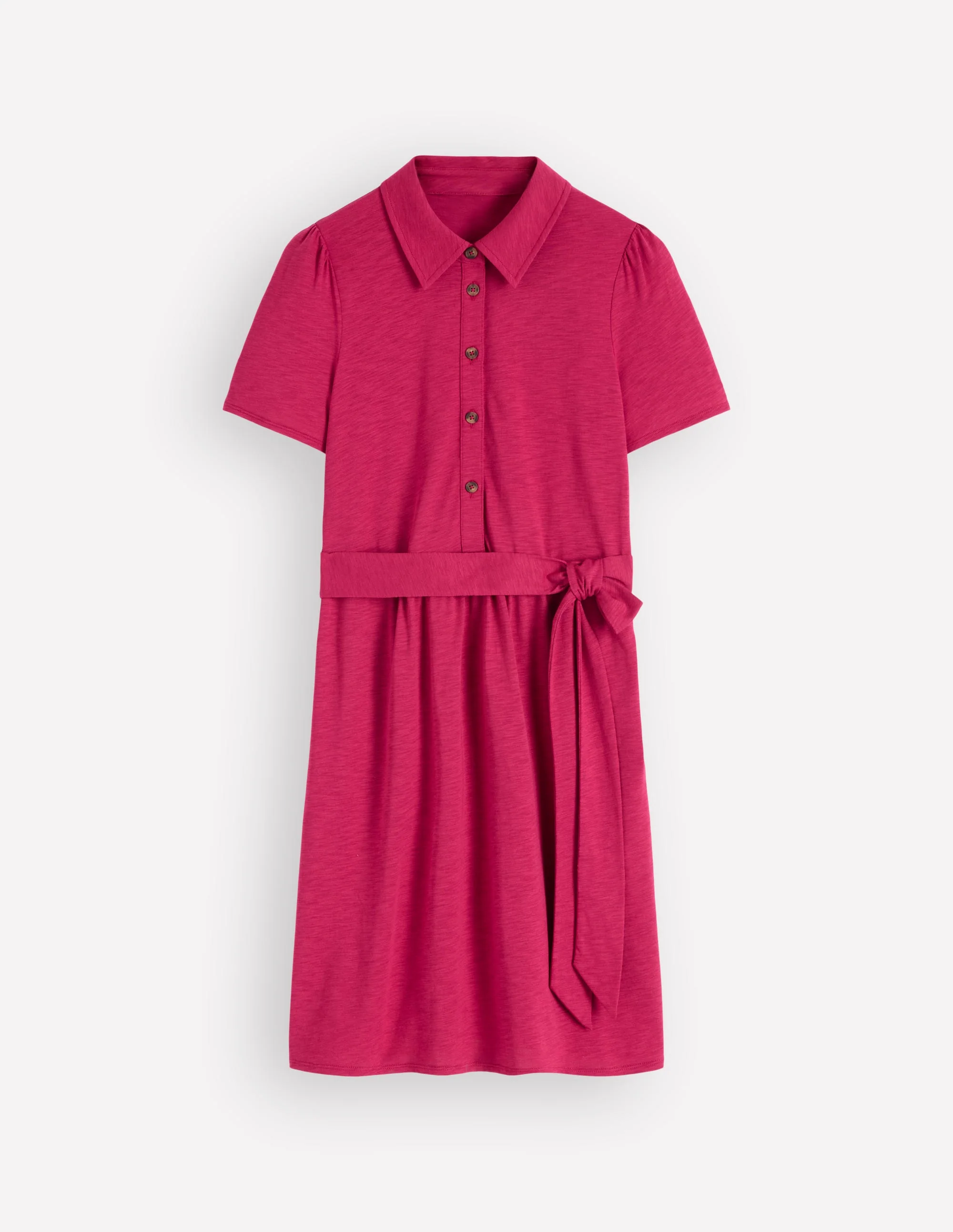 Patti Short Jersey Shirt Dress-Sweet Cherry - Image 6