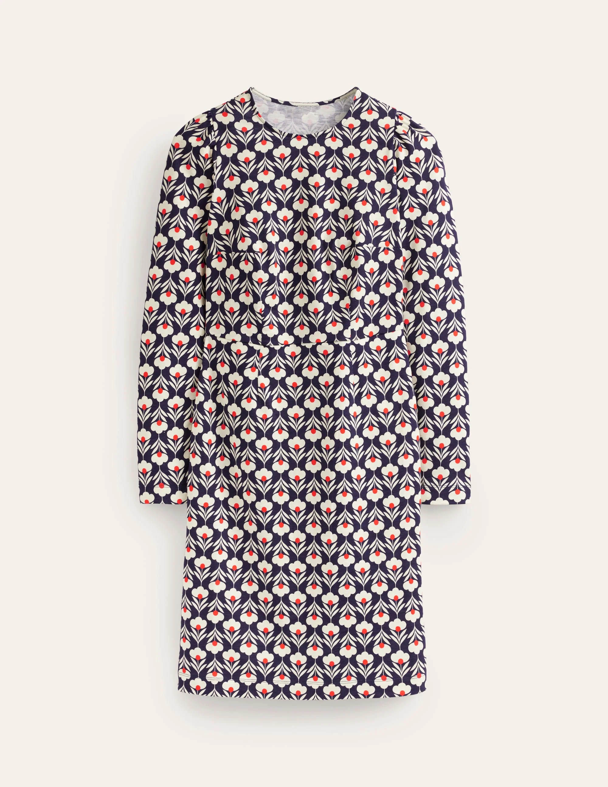 Penelope Jersey Dress-Navy, Petal Head - Image 5