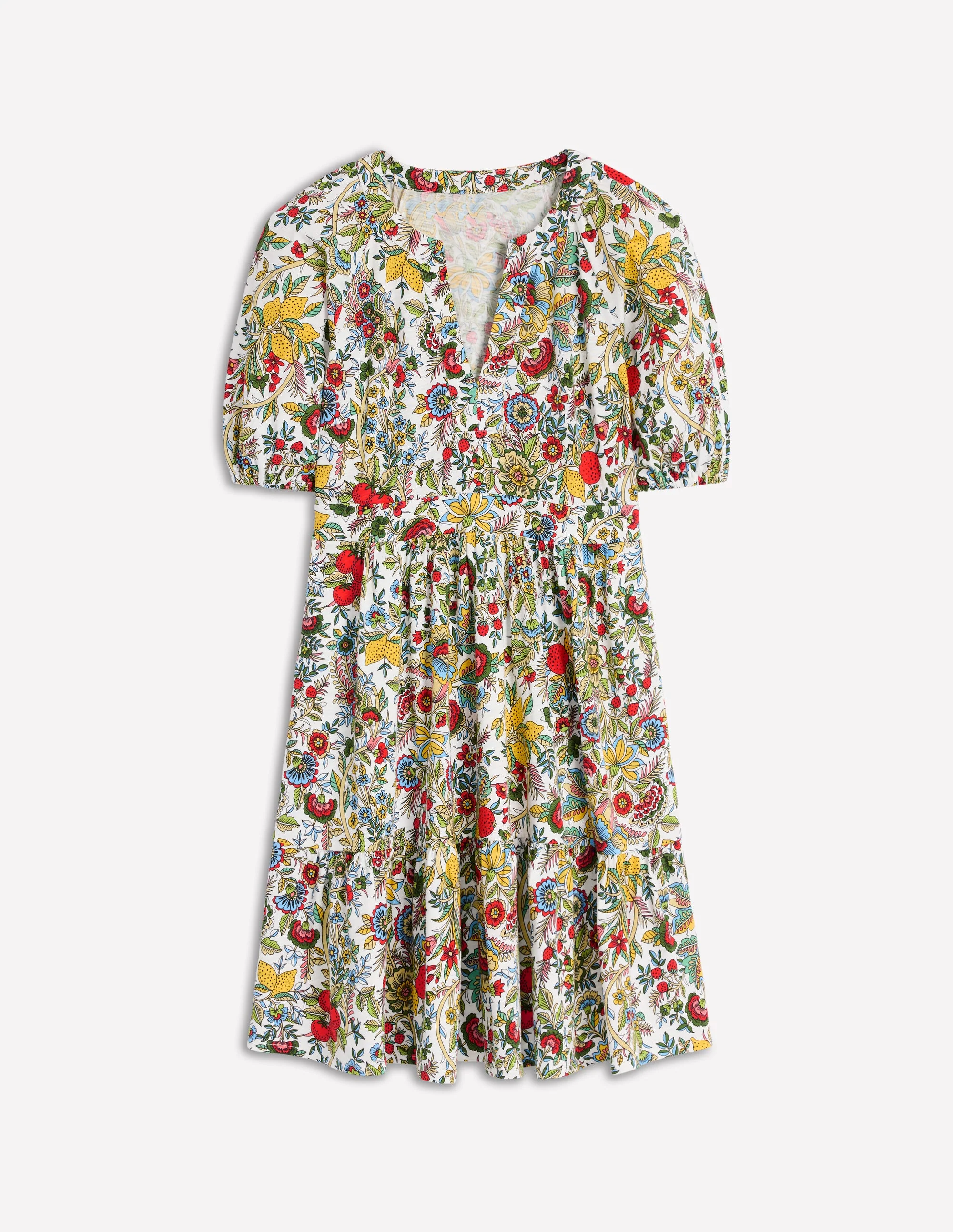 Piper Short Jersey Dress-Multi, Citrus Vine - Image 5