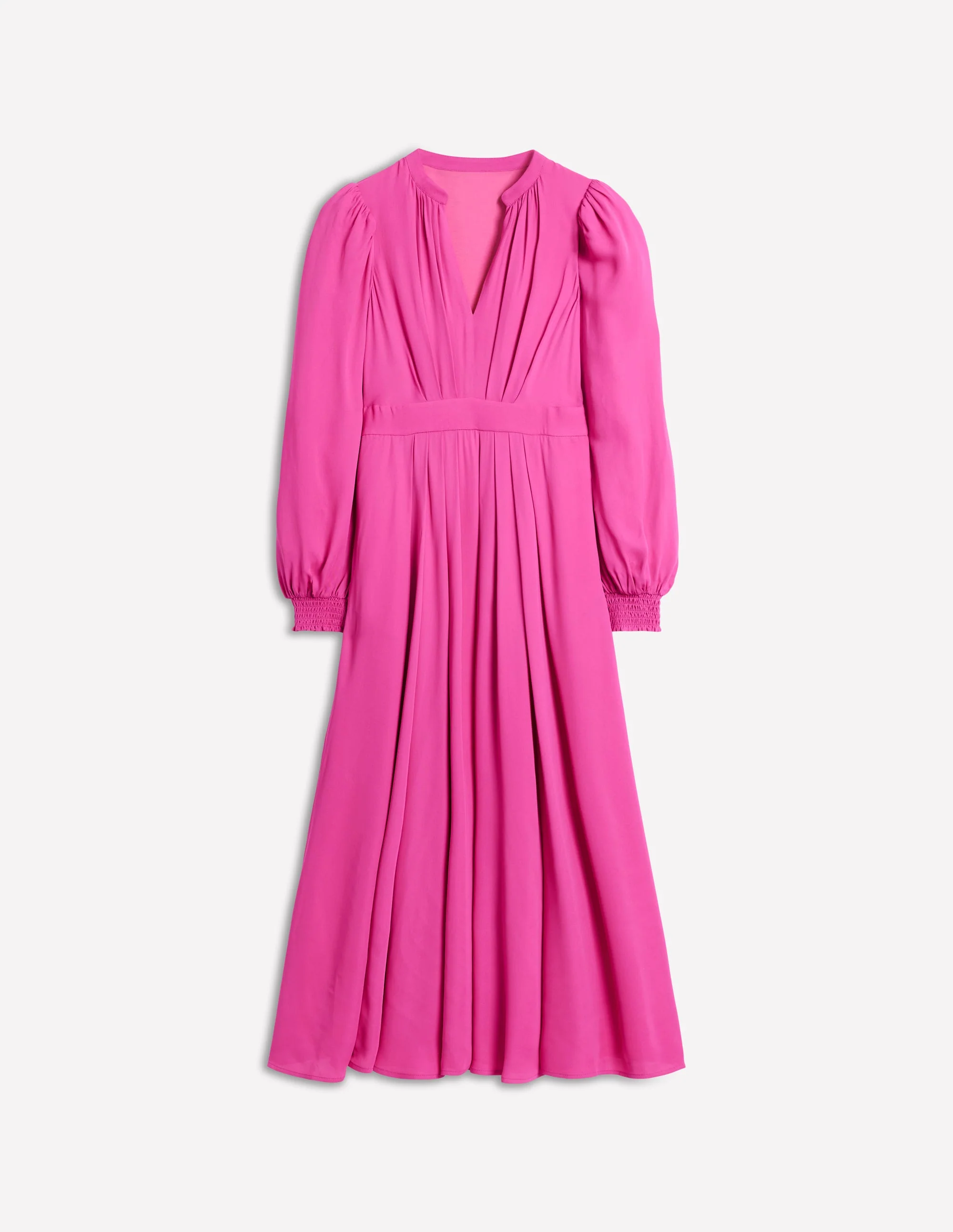 Pleat Detail Blouson Dress-Cosmos Pink - Image 6