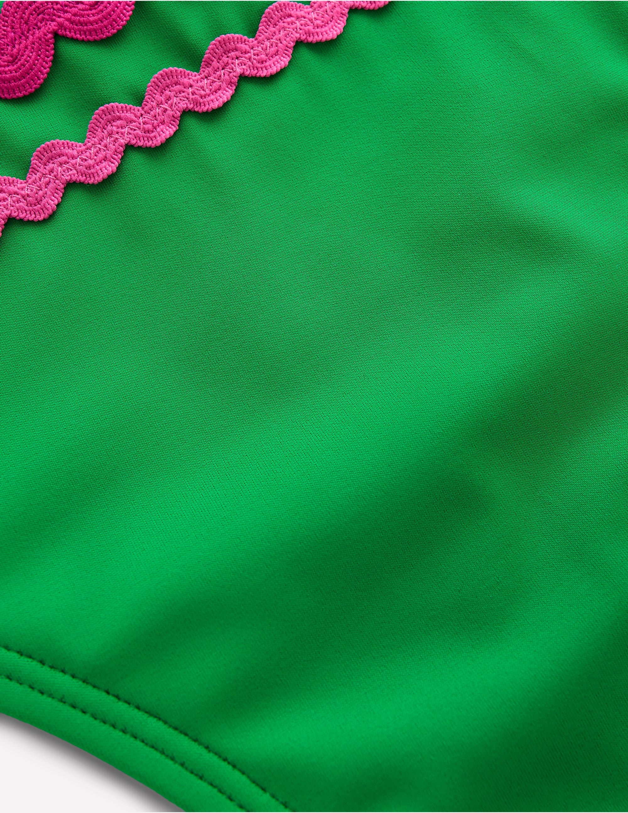 Porto Bikini Bottoms-Bright Green Rik Rak - Image 6