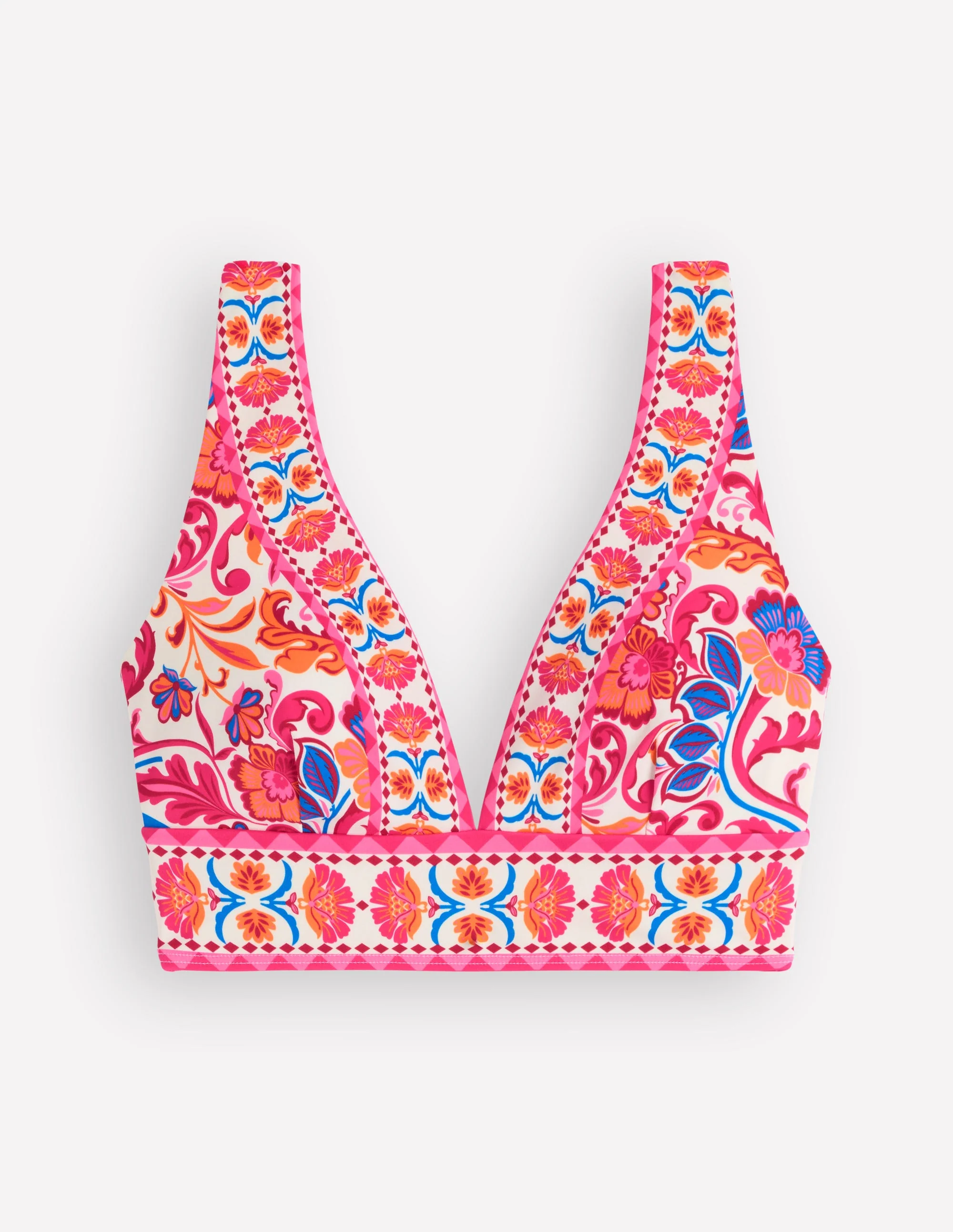 Porto Bikini Top-Pink Power, Flourishing Meadow - Image 6