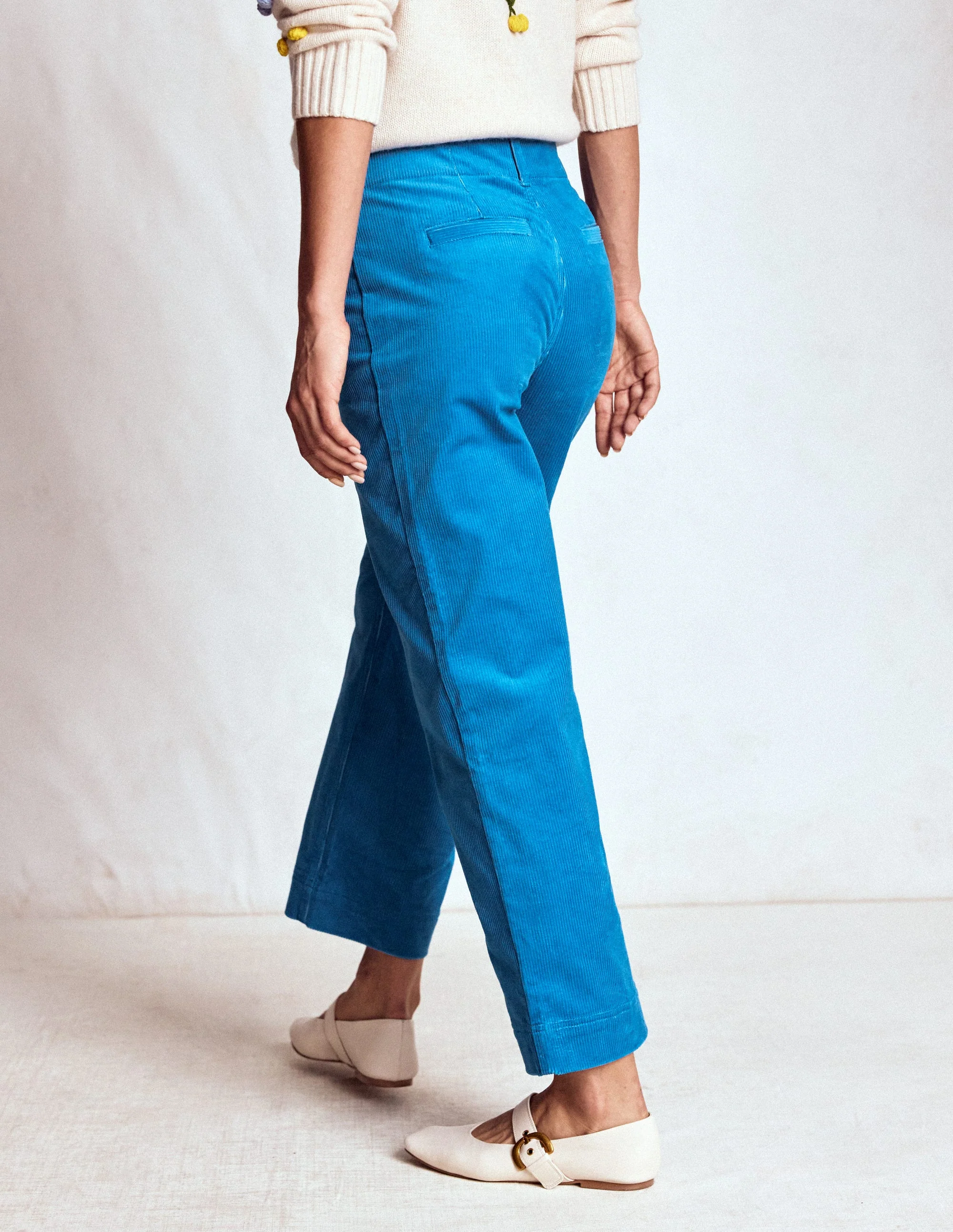 Primrose Cord Pants-Bright Blue - Image 3