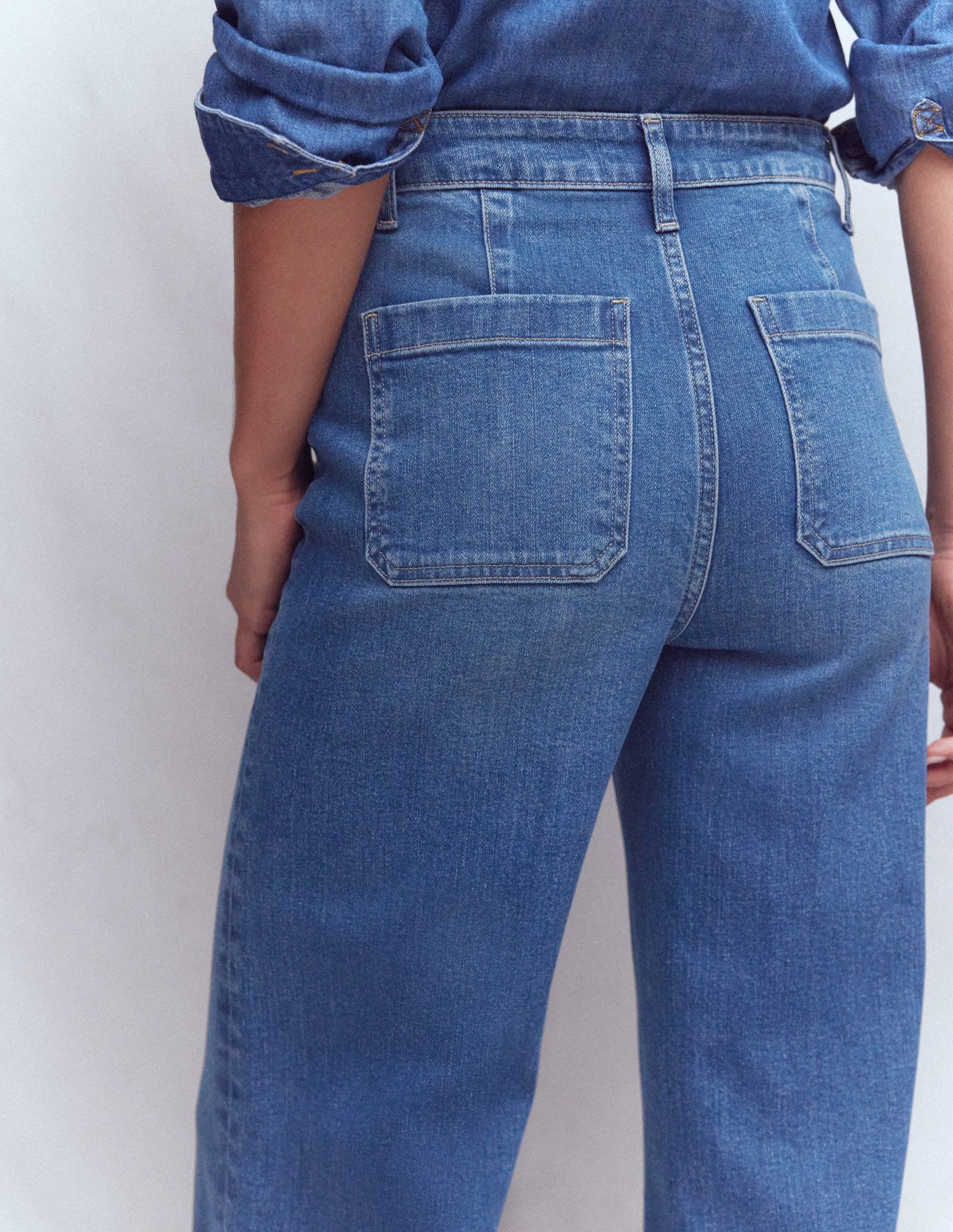 Primrose Wide Leg Jeans-Midwash - Image 6