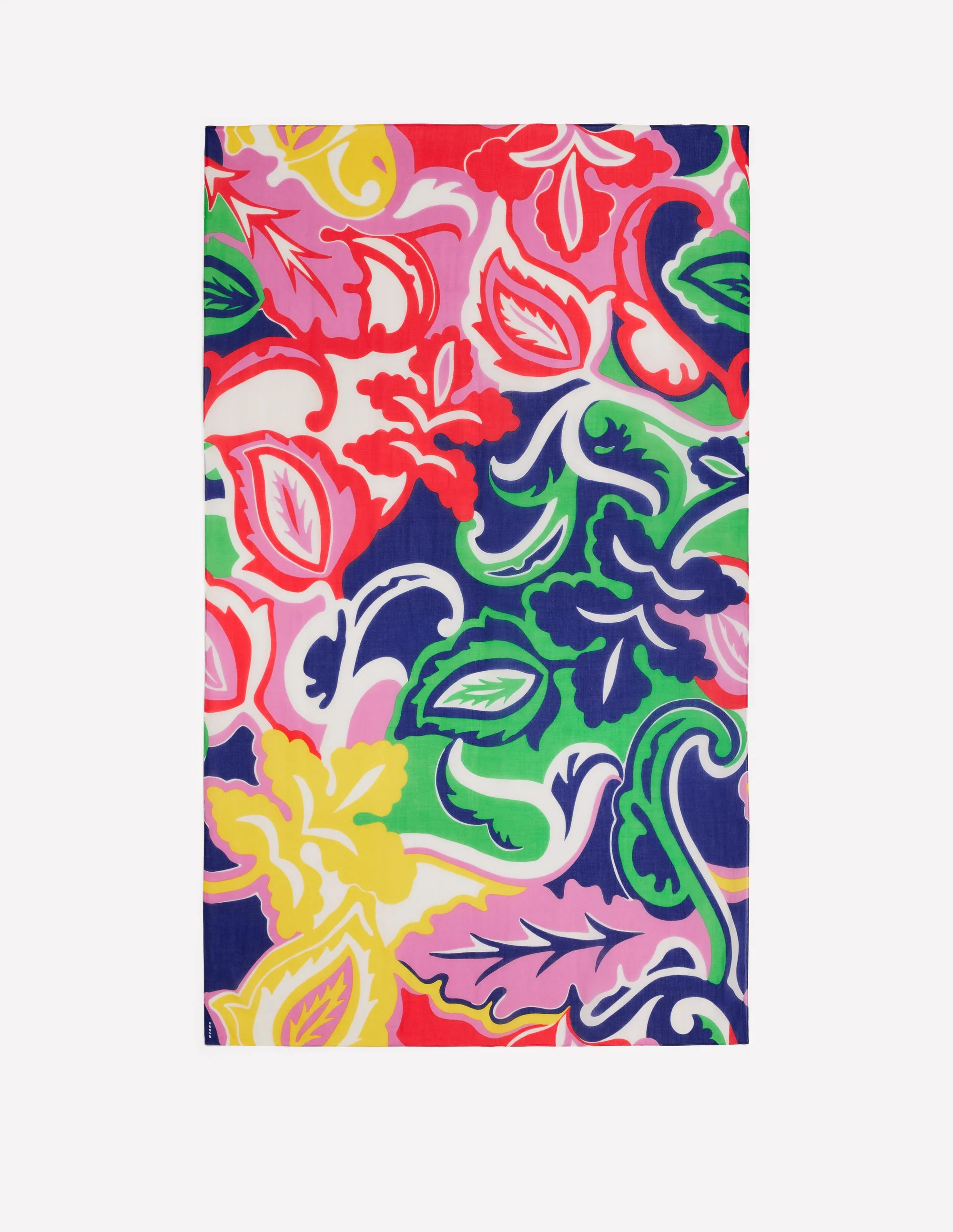 Printed Sarong Scarf-Multi, Foliage Twirl - Image 3