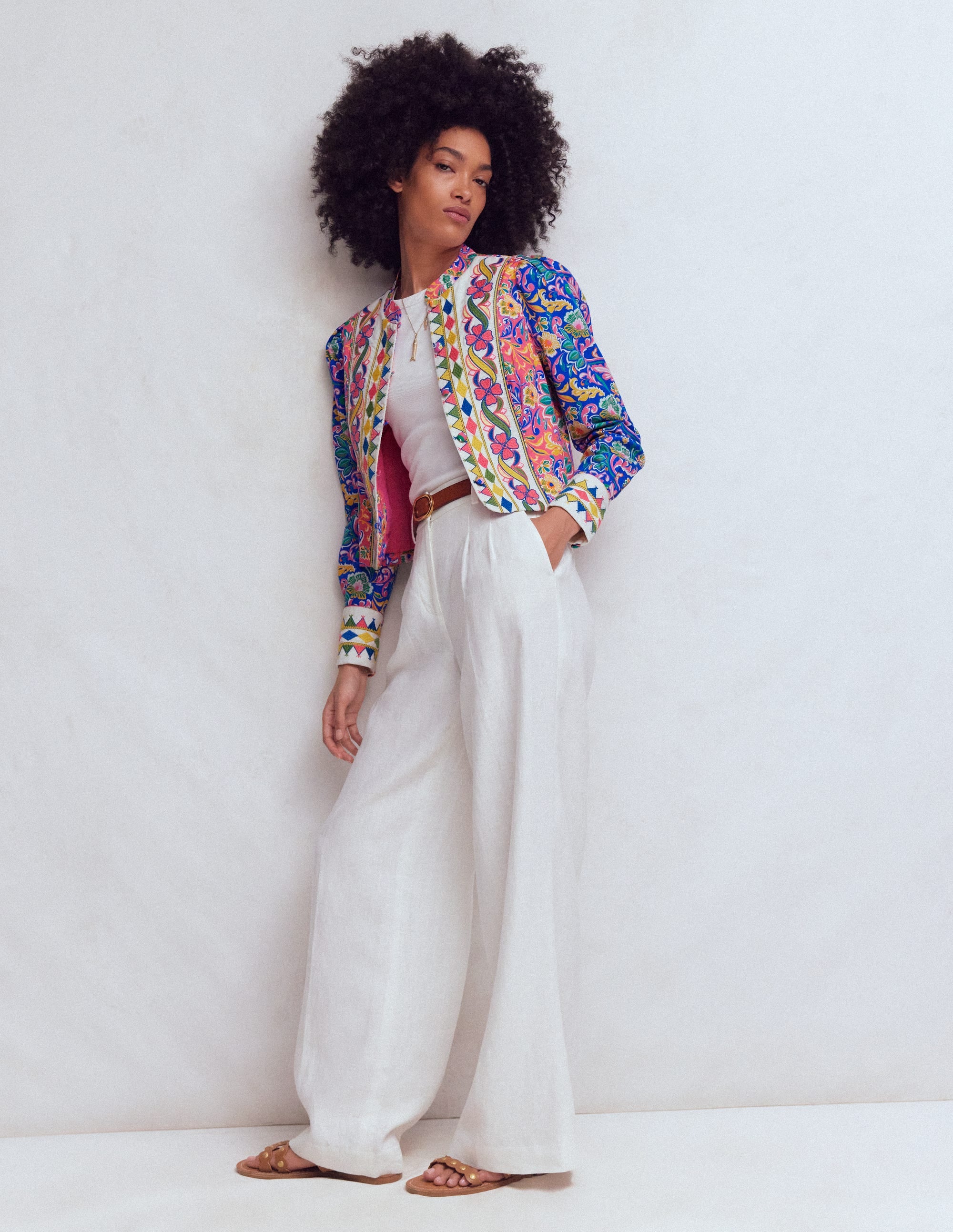 Printed Trim Jacket-Multi, Enchanting Bouquet - Image 5
