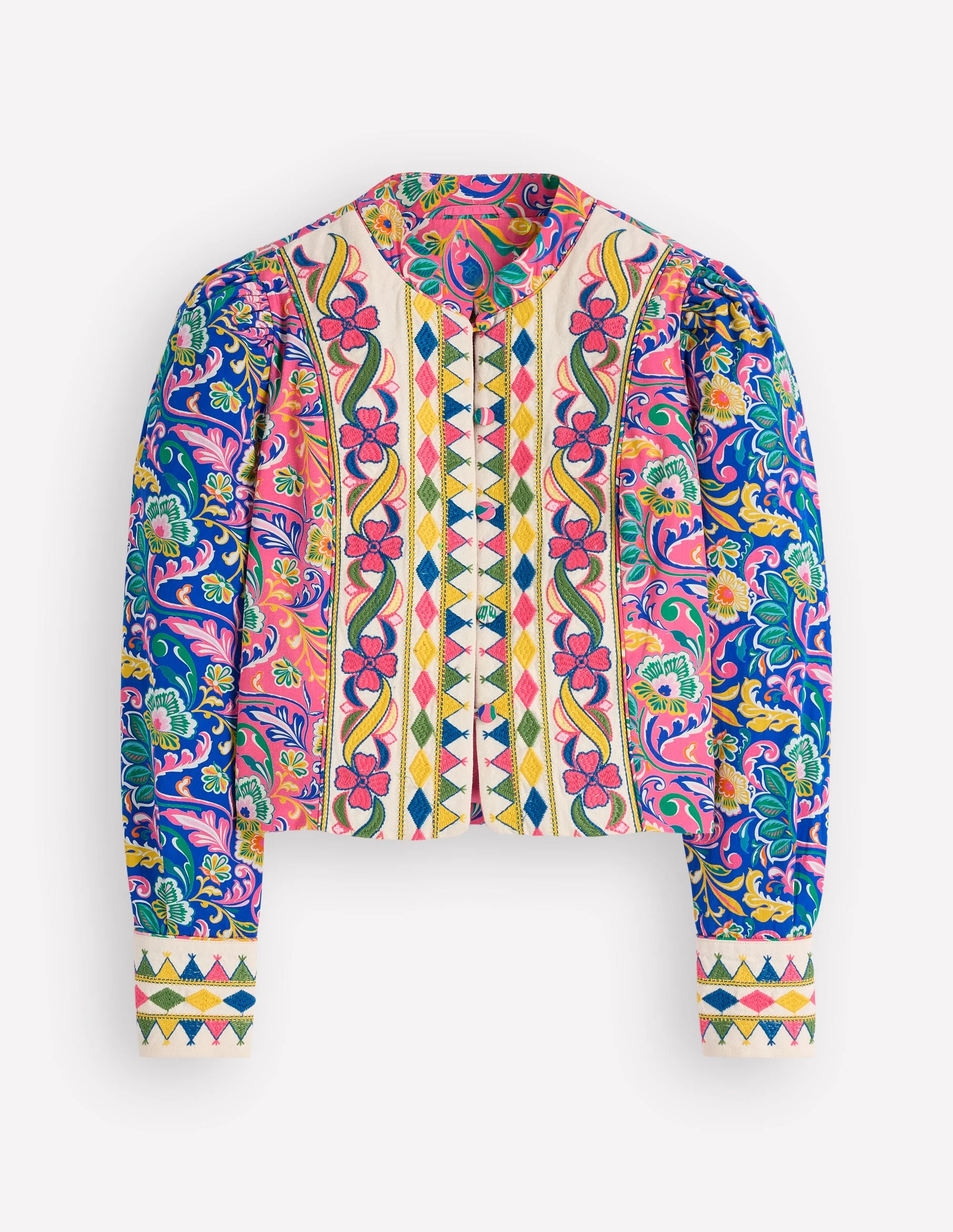 Printed Trim Jacket-Multi, Enchanting Bouquet - Image 9