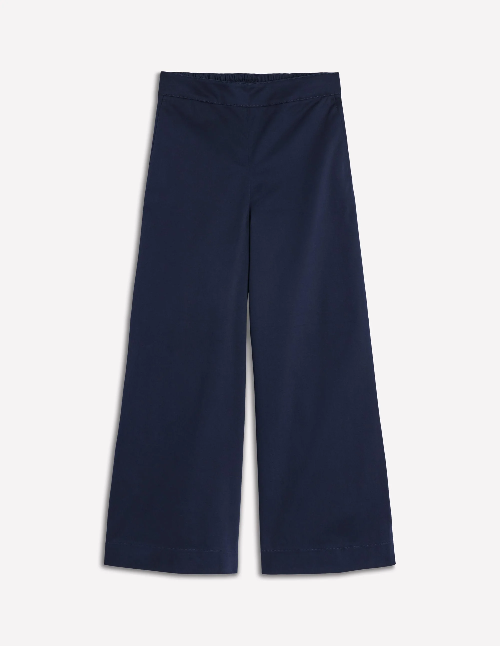 Pull-on Cropped Pants-Navy - Image 6