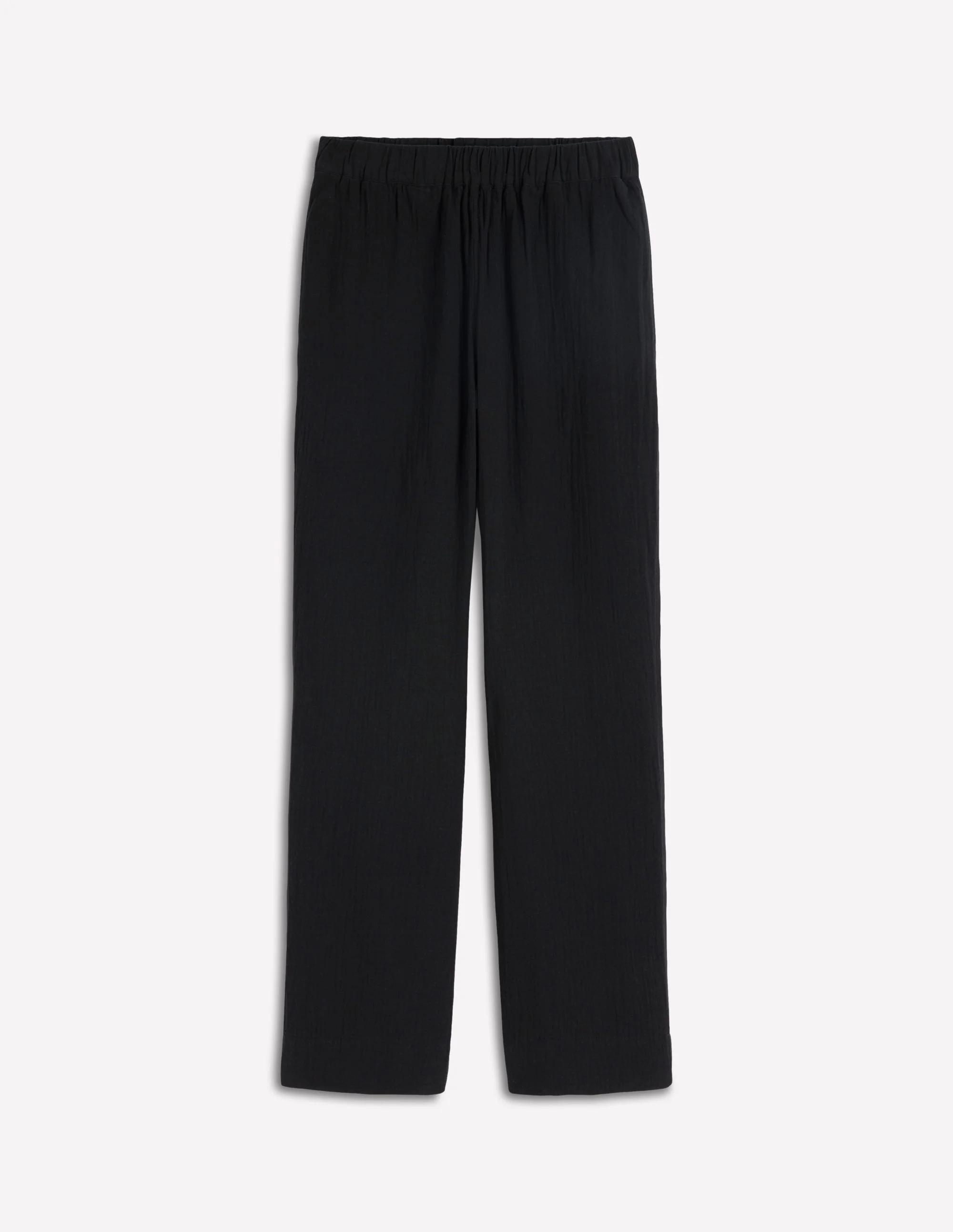 Pull On Double Cloth Pants-Black - Image 5