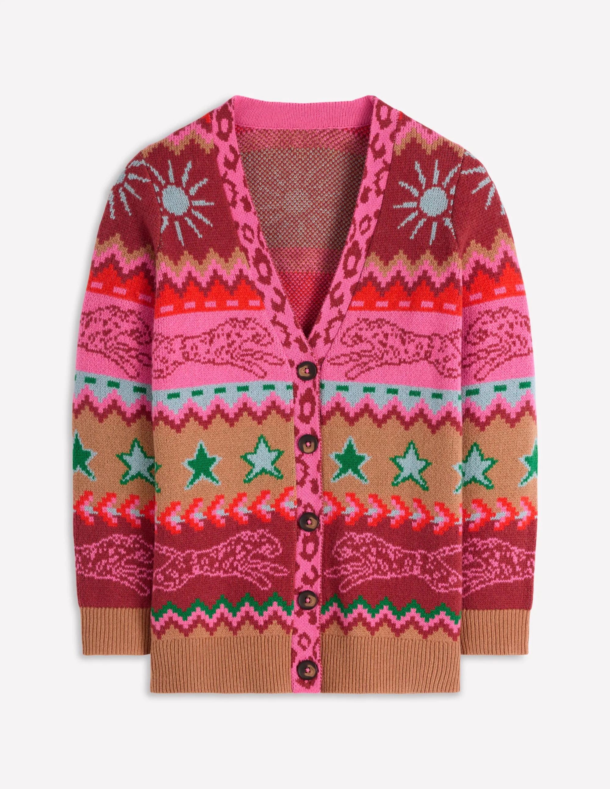 Quinn Boyfriend Cardigan-Camel, Cheetahs - Image 7