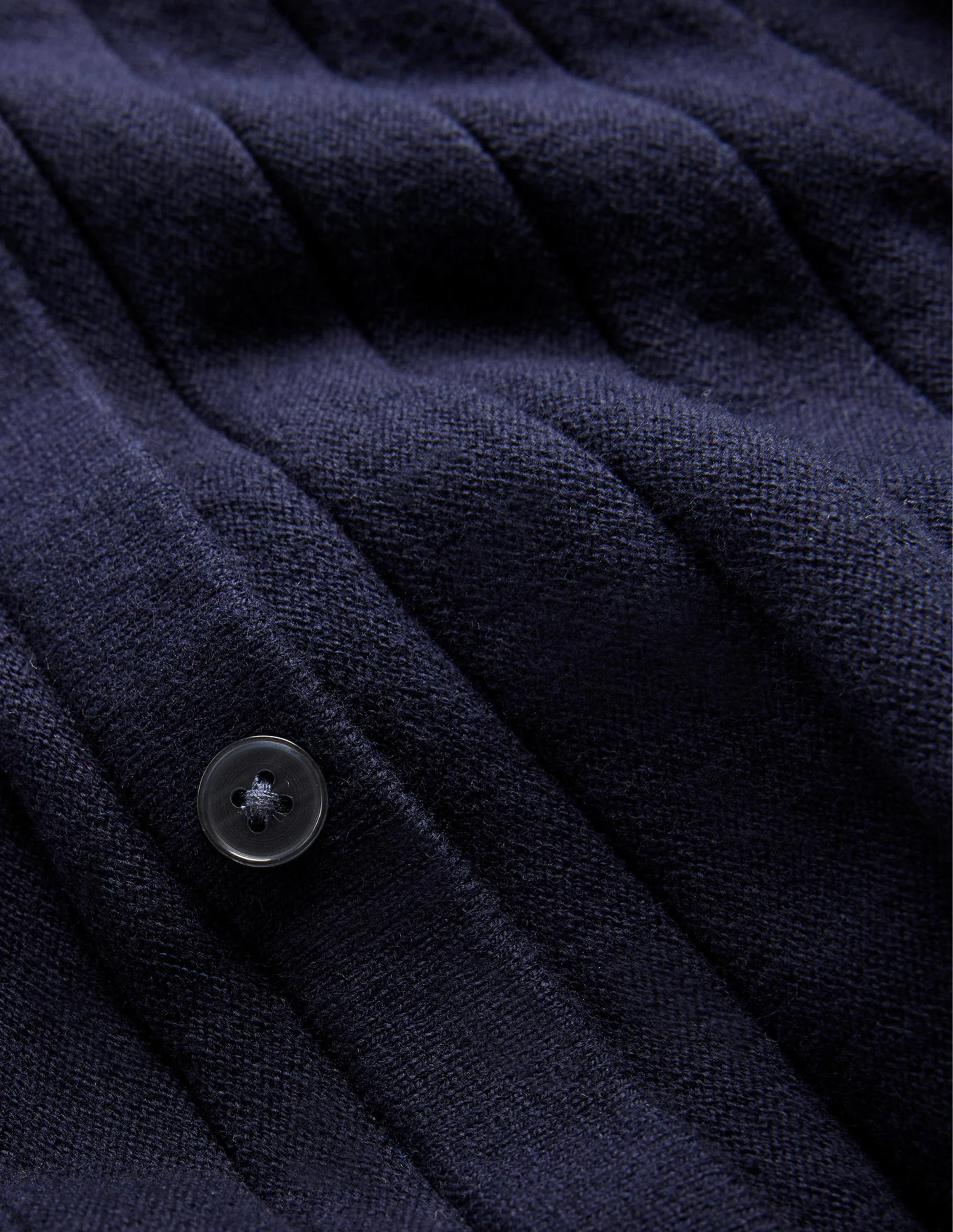 Rachel Knitted Shirt Dress-Dark Blue - Image 6