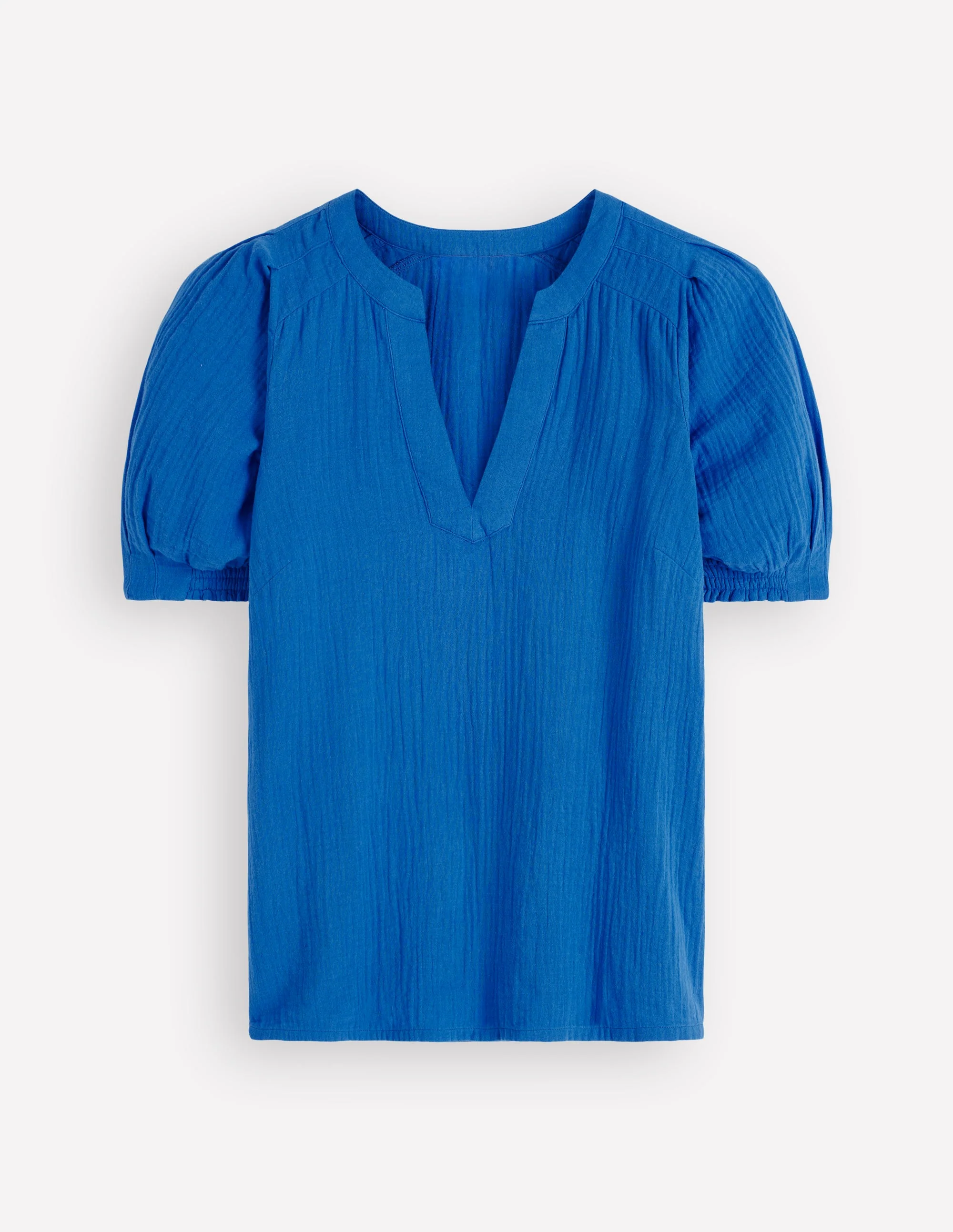 Rae Double Cloth Top-Bright Cobalt - Image 6