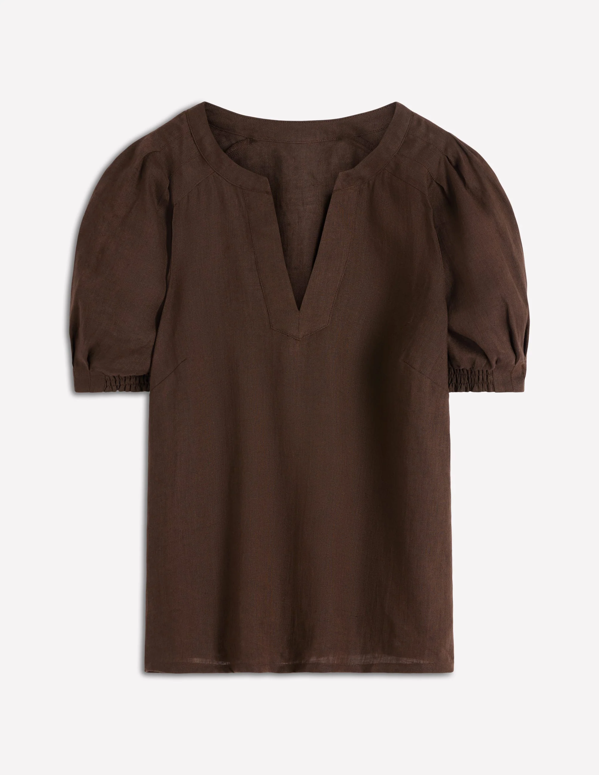 Rae Linen Top-Brown - Image 5