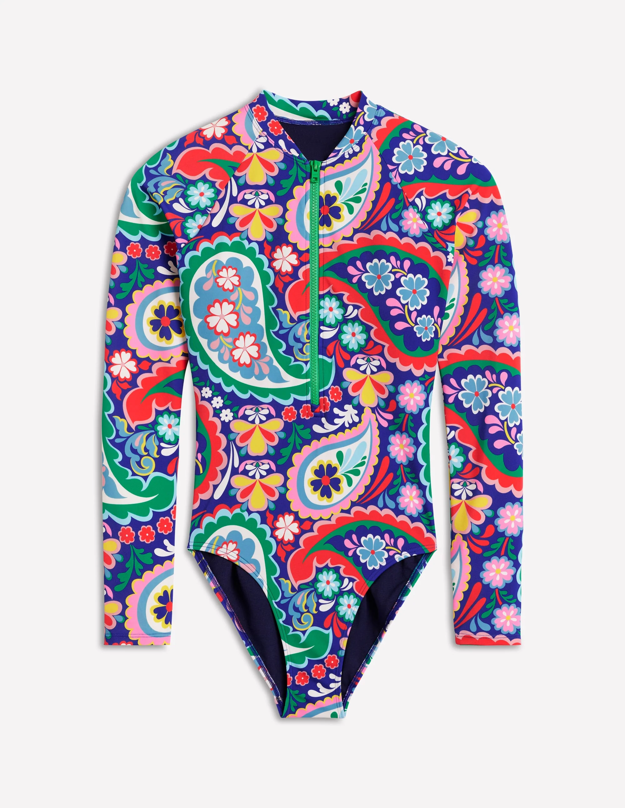 Rash Guard Swimsuit-Multi, Meadow Paisley - Image 5
