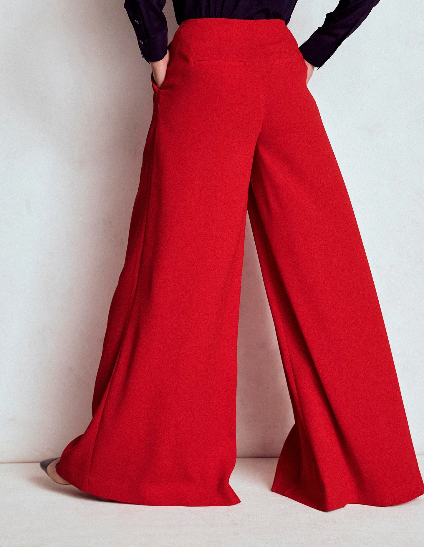 Regent Wide Leg Pants-Poppy Red - Image 3