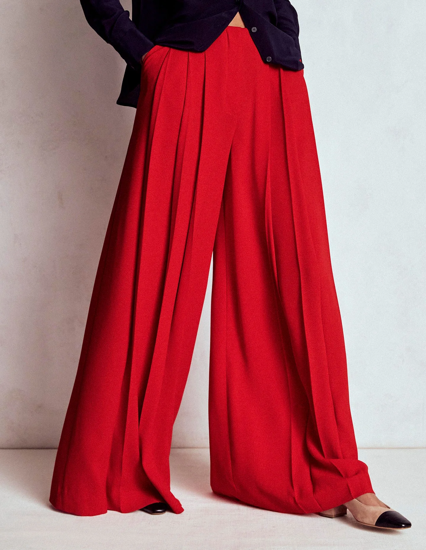 Regent Wide Leg Pants-Poppy Red - Image 4